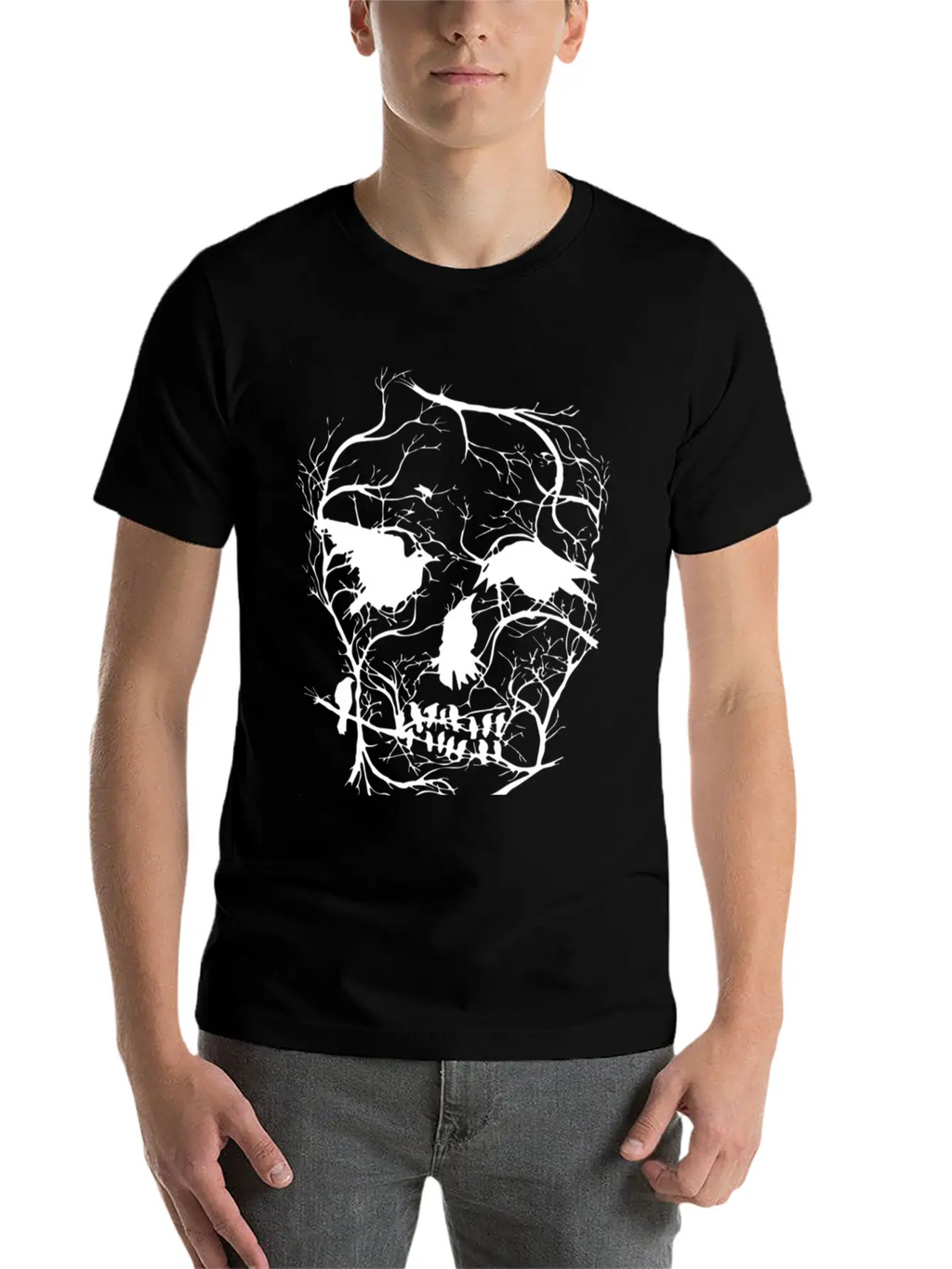 Death Skull Tree Bird Banksy Street Art Graffiti S Modern Fit Casual T-Shirt – Clean And Versatile Design