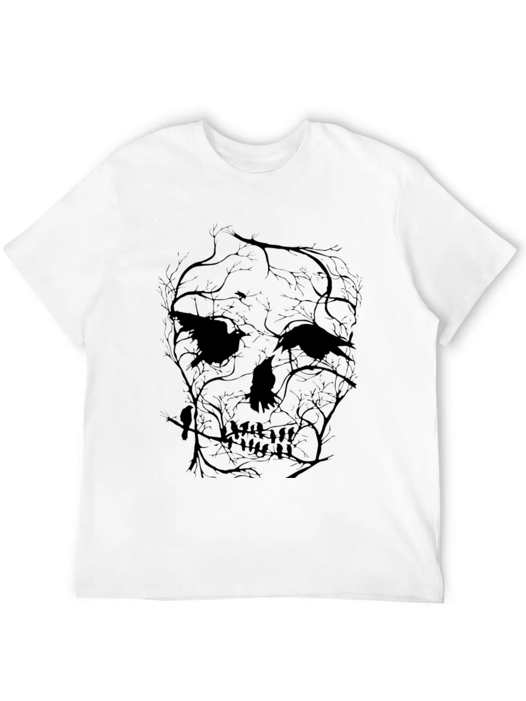 Death Skull Tree Bird Banksy Street Art Graffiti S Modern Fit Casual T-Shirt – Clean And Versatile Design