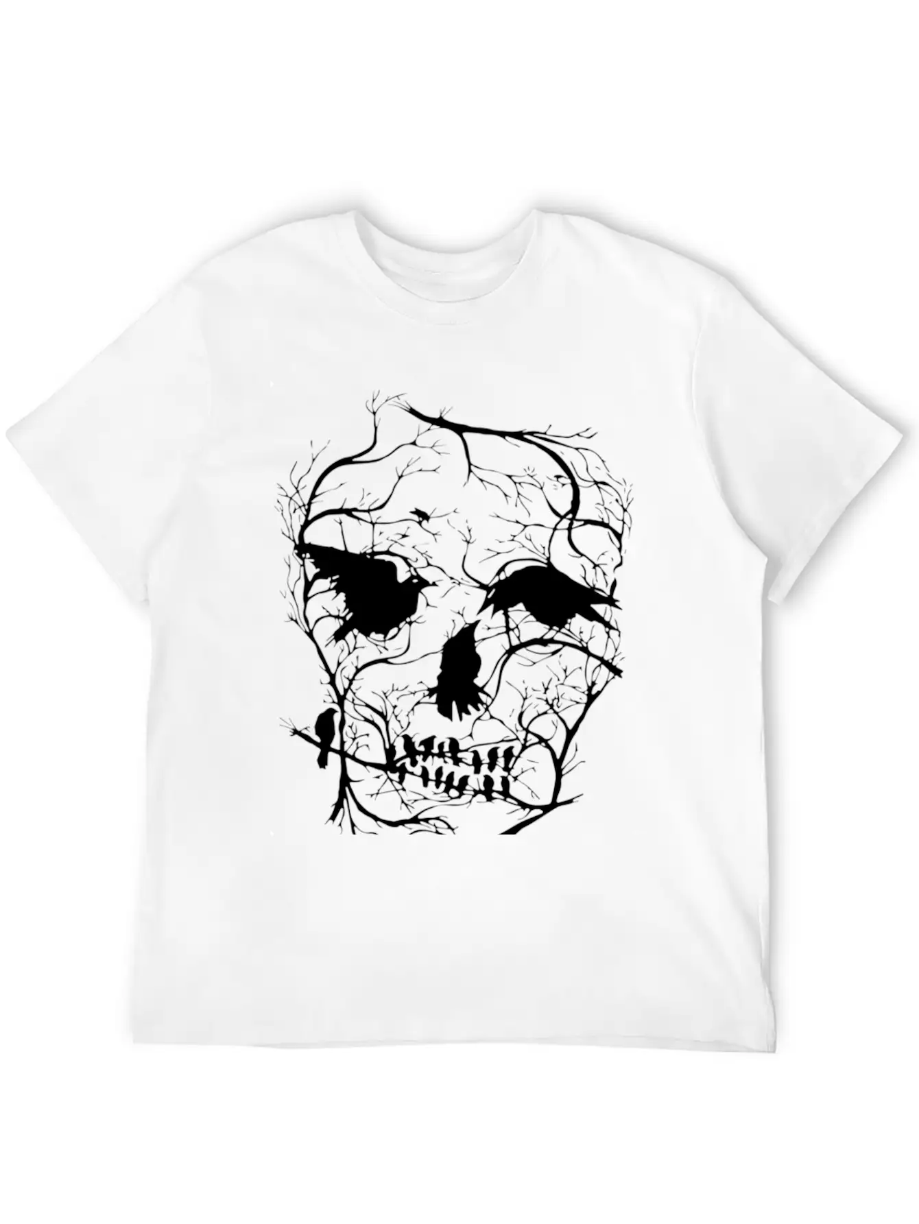 Death Skull Tree Bird Banksy Street Art Graffiti S Modern Fit Casual T-Shirt – Clean And Versatile Design