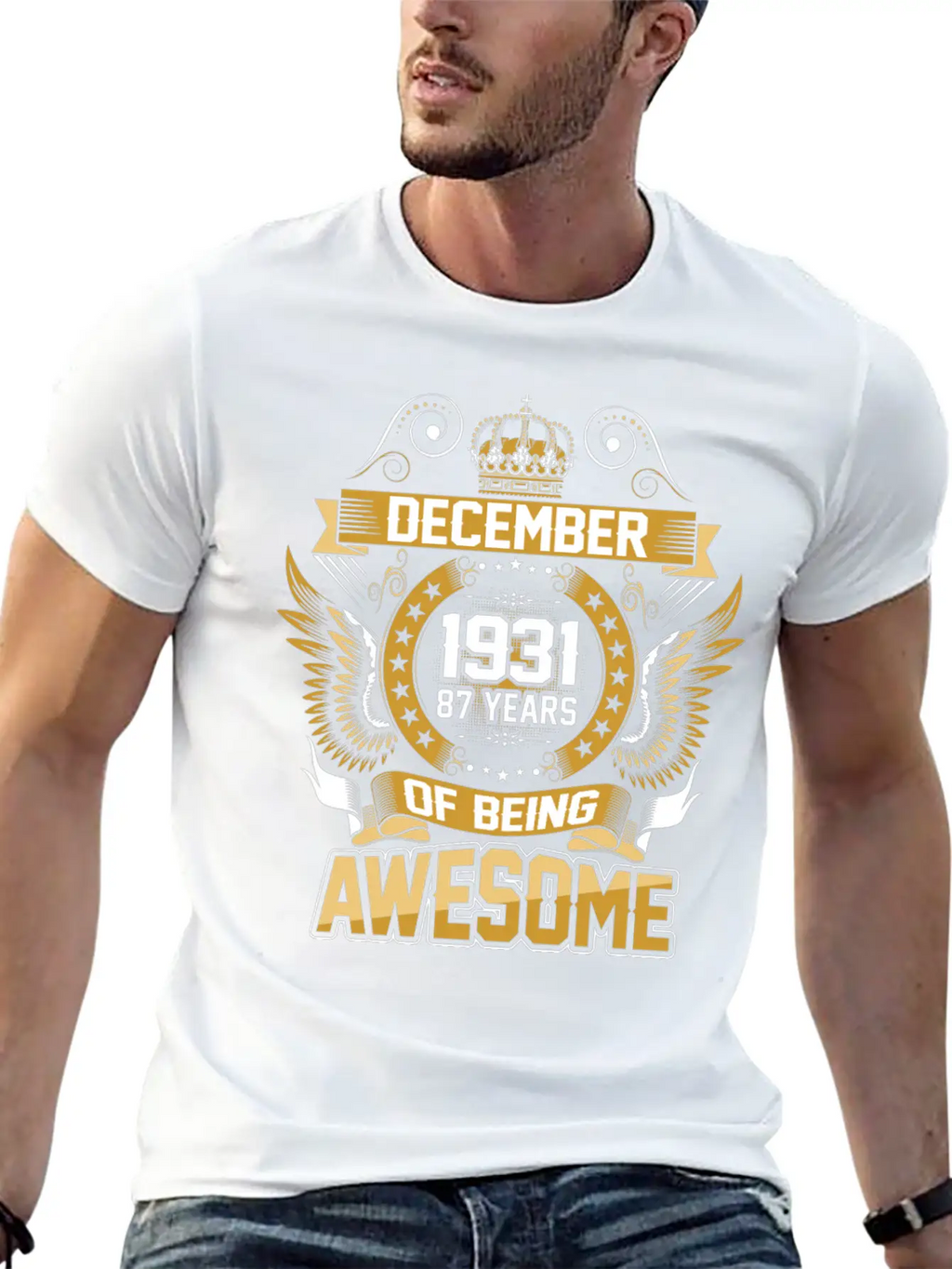 December 1931 87 Years Of Being Awesome Breathable Graphic T-Shirt – Perfect For Casual Days