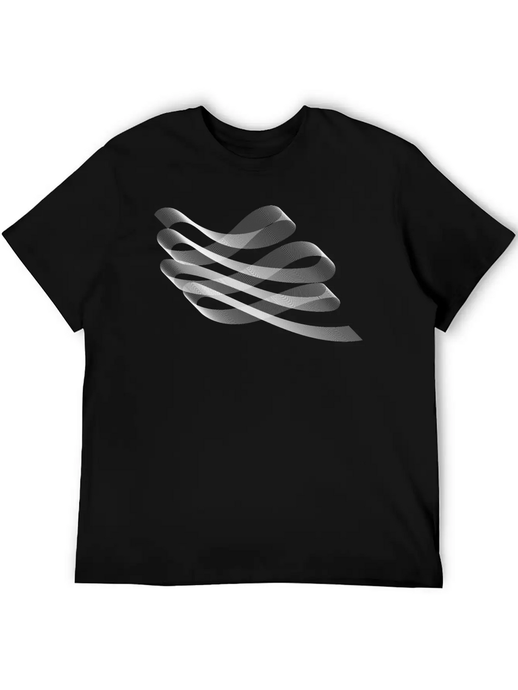 Decorative Flourish Line Art Ribbon Timeless Short Sleeve Tee – Comfy And Minimalist Design