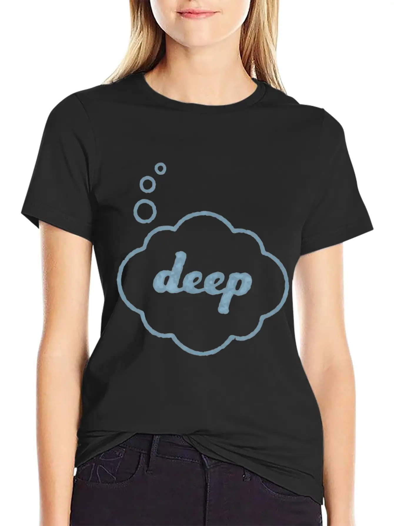 Deep Thought Funny Sarcasm Graphic For Men Women Relaxed Everyday Tee – Lightweight And Durable Cotton