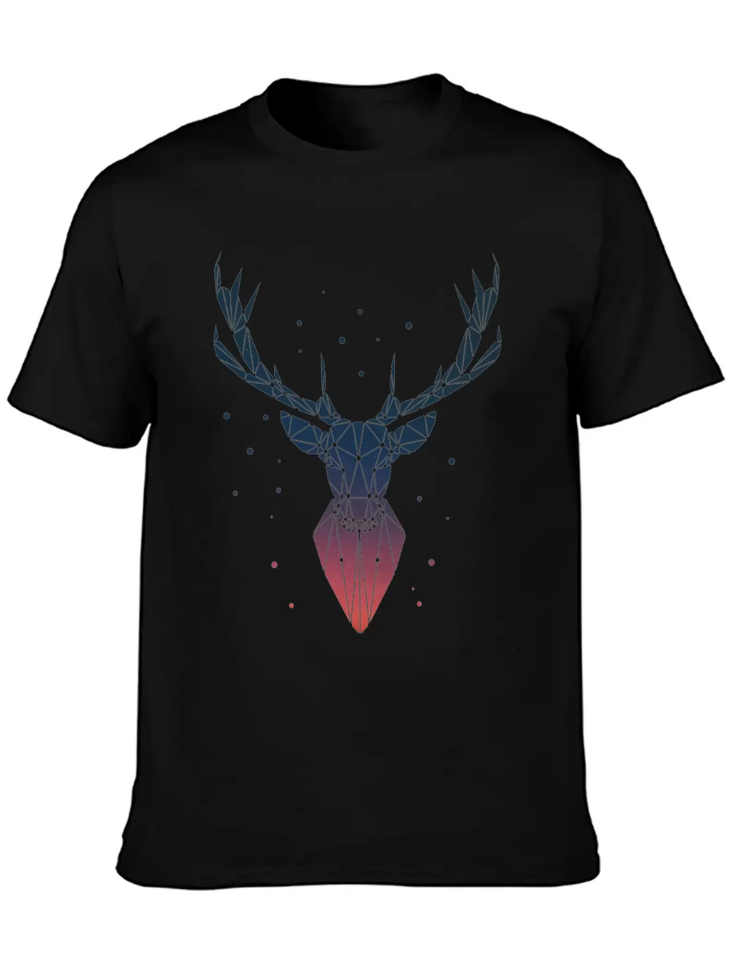 Deer Geometric Classic Cotton Tee – Unisex Comfort For Any Season