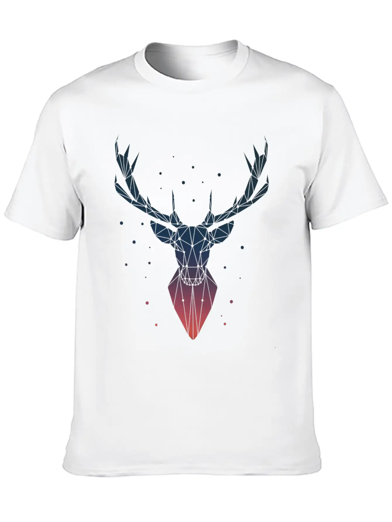 Deer Geometric Classic Cotton Tee – Unisex Comfort For Any Season