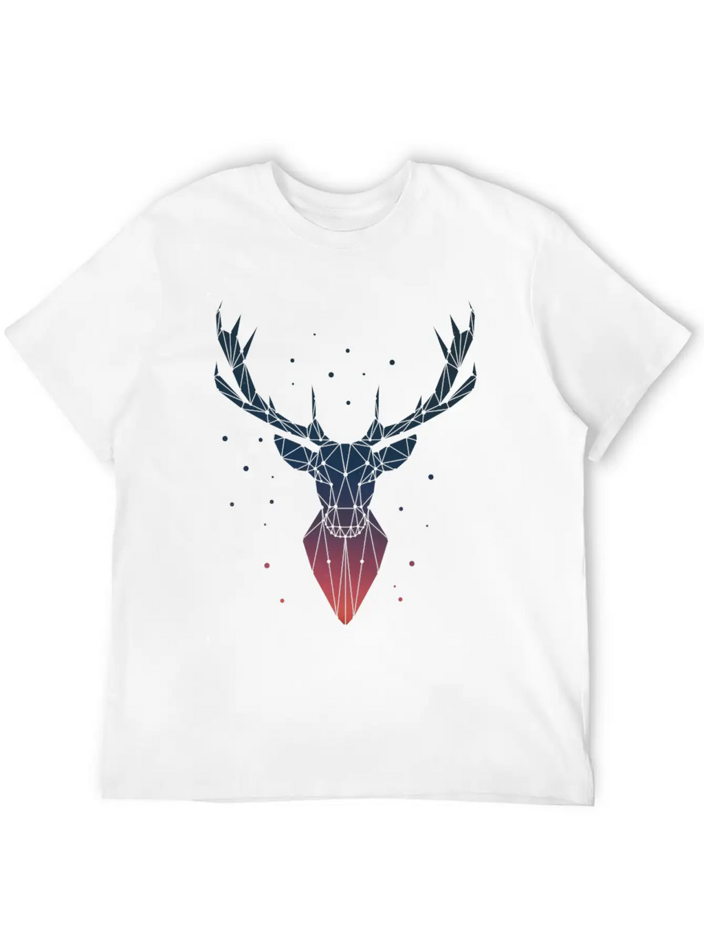 Deer Geometric Classic Cotton Tee – Unisex Comfort For Any Season