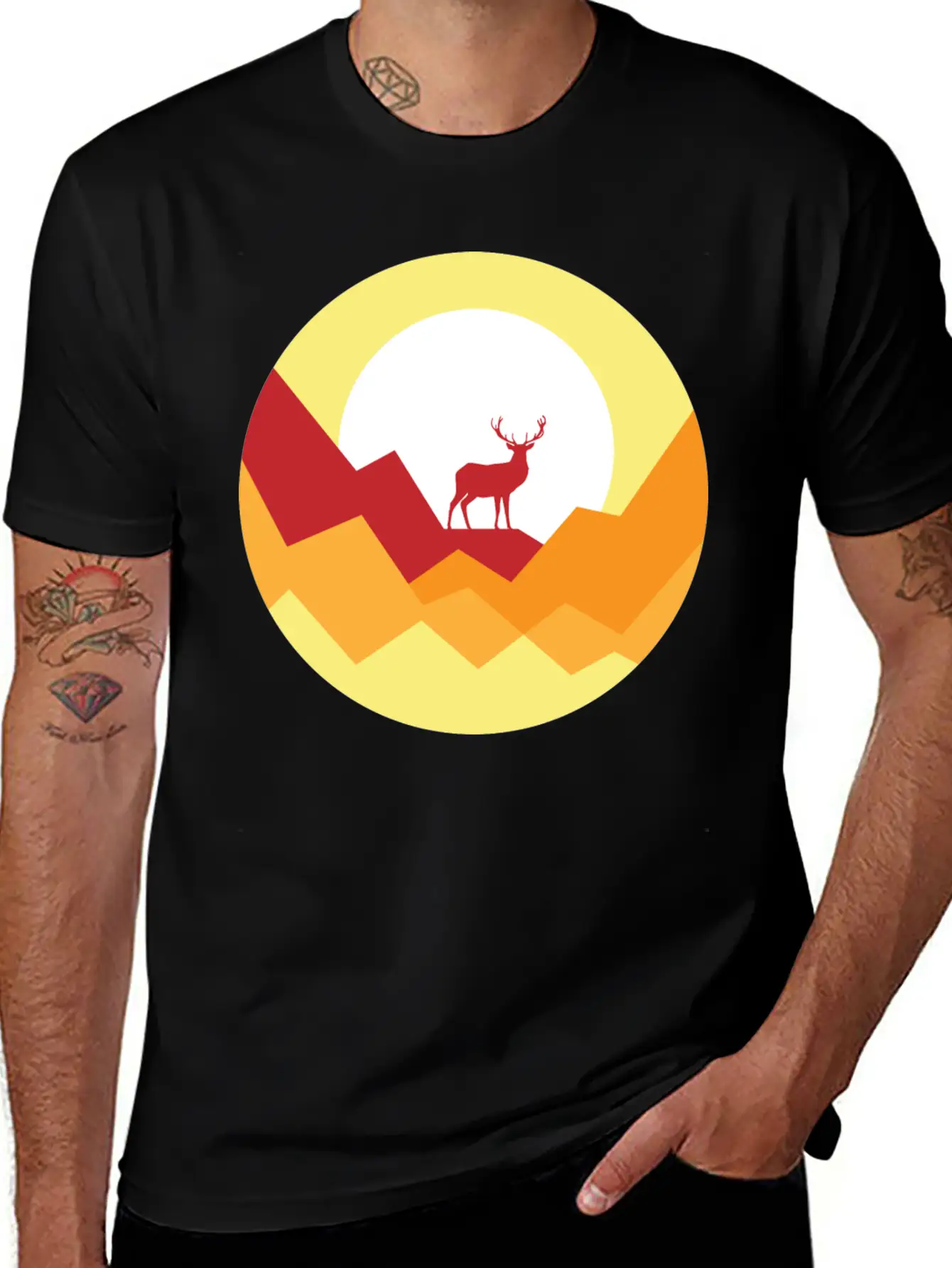 Deer Gift Nature Planet Forest Basic Graphic T-Shirt – Daily Comfort In Soft Cotton