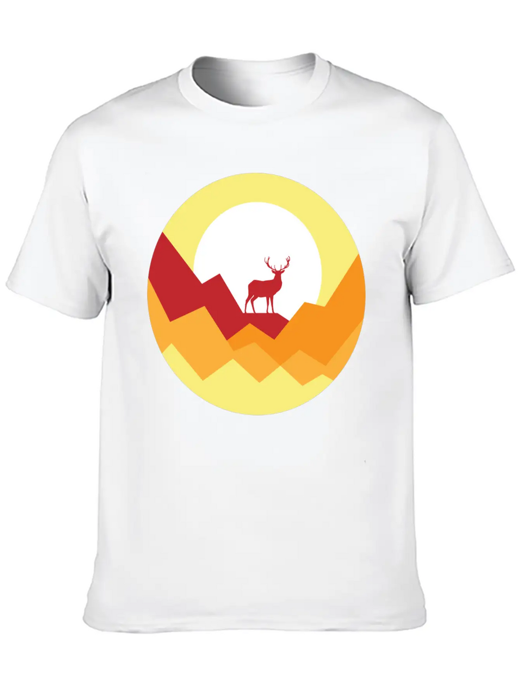 Deer Gift Nature Planet Forest Basic Graphic T-Shirt – Daily Comfort In Soft Cotton
