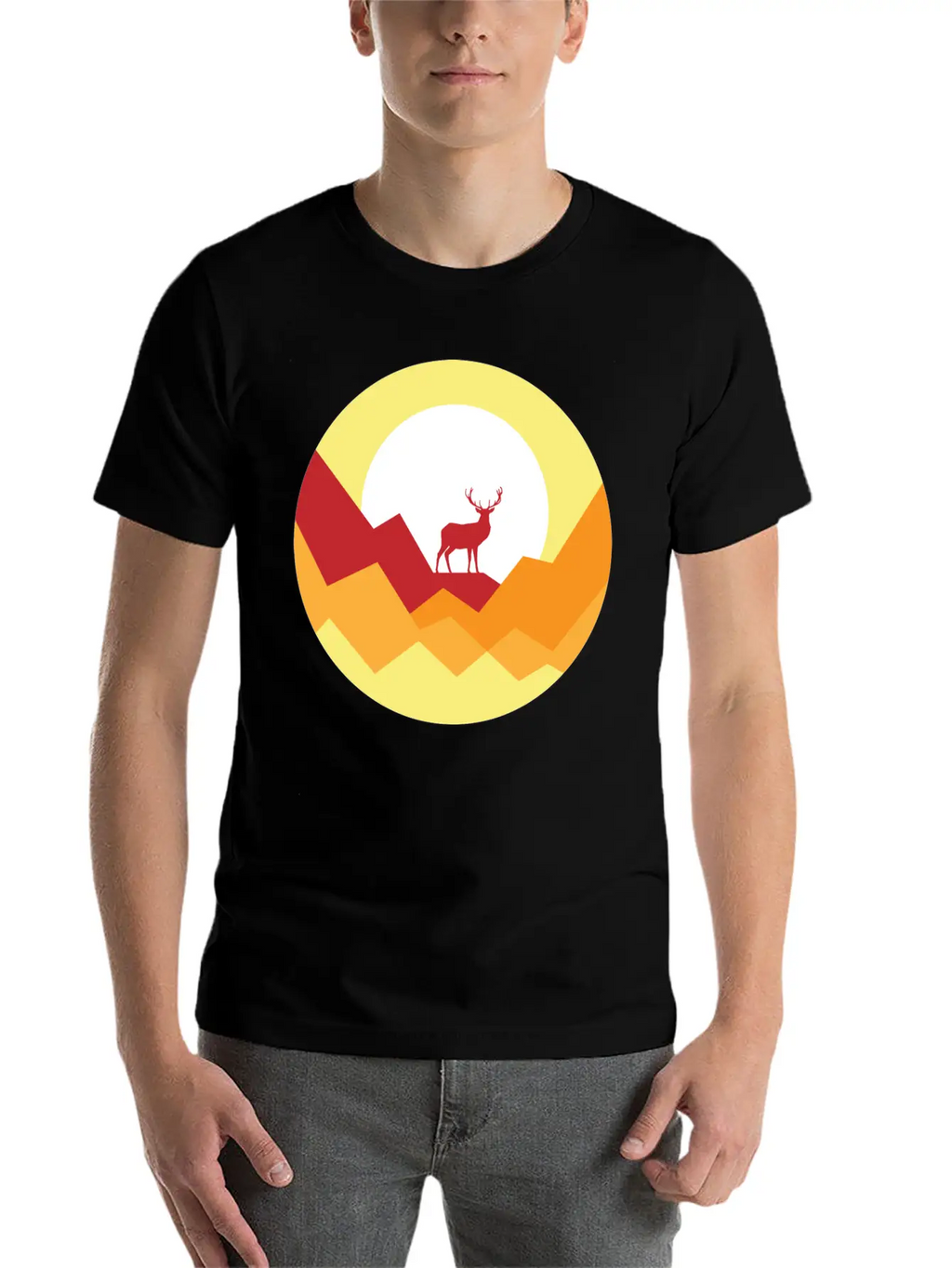 Deer Gift Nature Planet Forest Basic Graphic T-Shirt – Daily Comfort In Soft Cotton