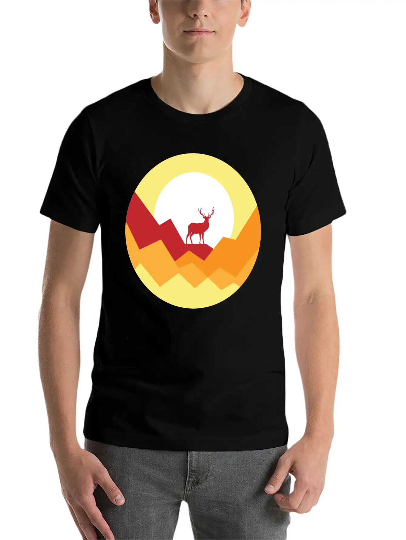 Deer Gift Nature Planet Forest Basic Graphic T-Shirt – Daily Comfort In Soft Cotton