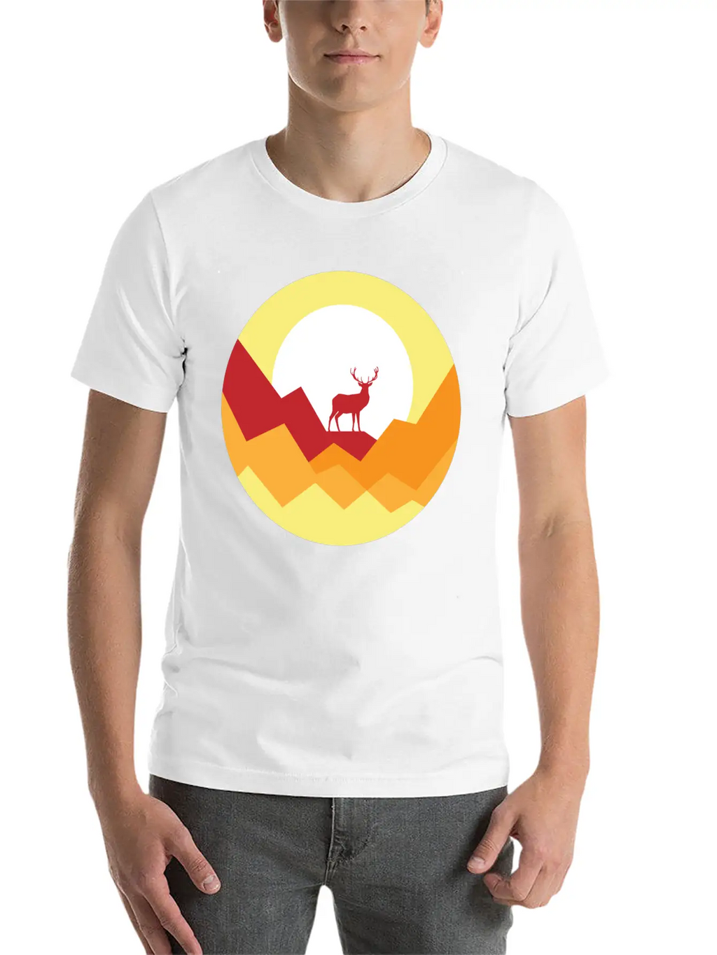 Deer Gift Nature Planet Forest Basic Graphic T-Shirt – Daily Comfort In Soft Cotton