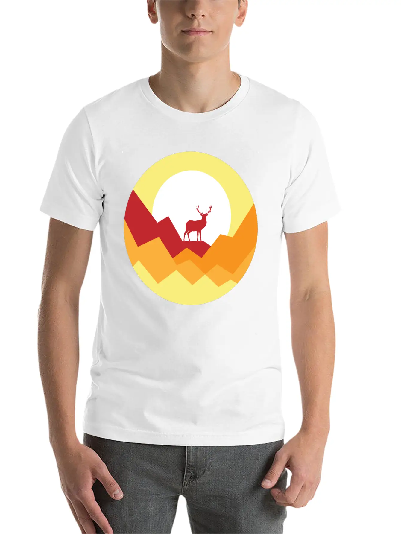 Deer Gift Nature Planet Forest Basic Graphic T-Shirt – Daily Comfort In Soft Cotton