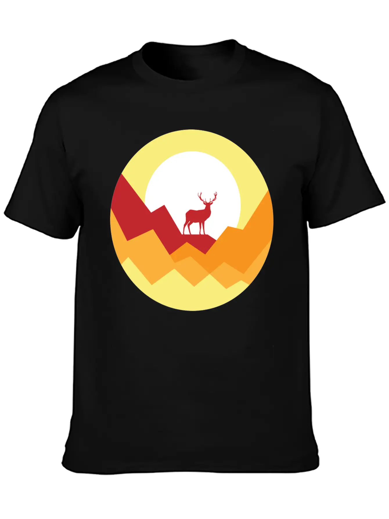 Deer Gift Nature Planet Forest Basic Graphic T-Shirt – Daily Comfort In Soft Cotton