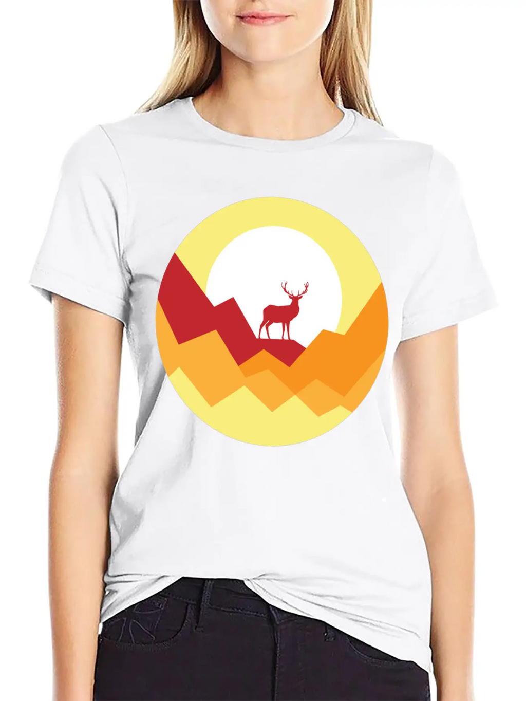Deer Gift Nature Planet Forest Basic Graphic T-Shirt – Daily Comfort In Soft Cotton