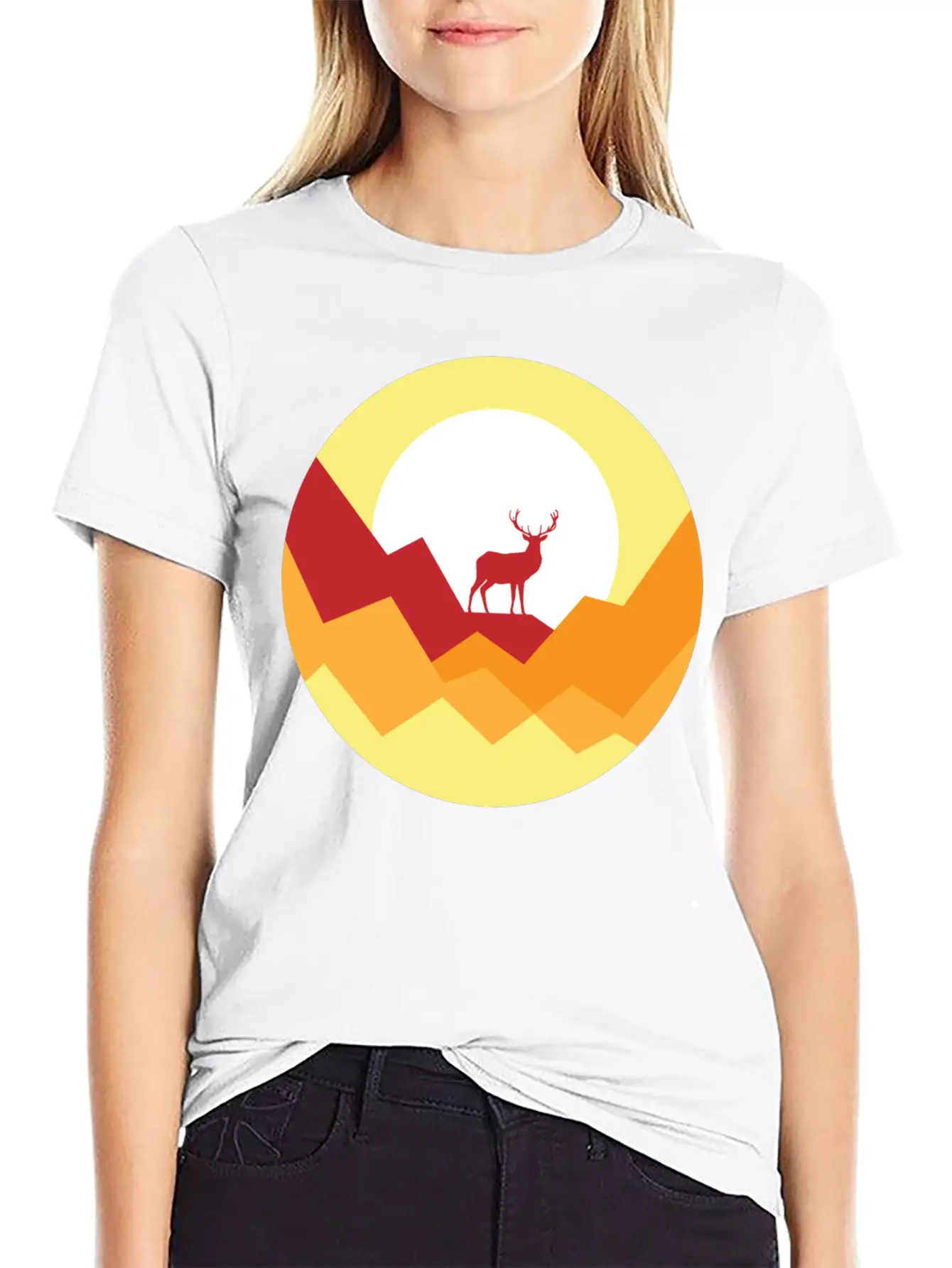 Deer Gift Nature Planet Forest Basic Graphic T-Shirt – Daily Comfort In Soft Cotton