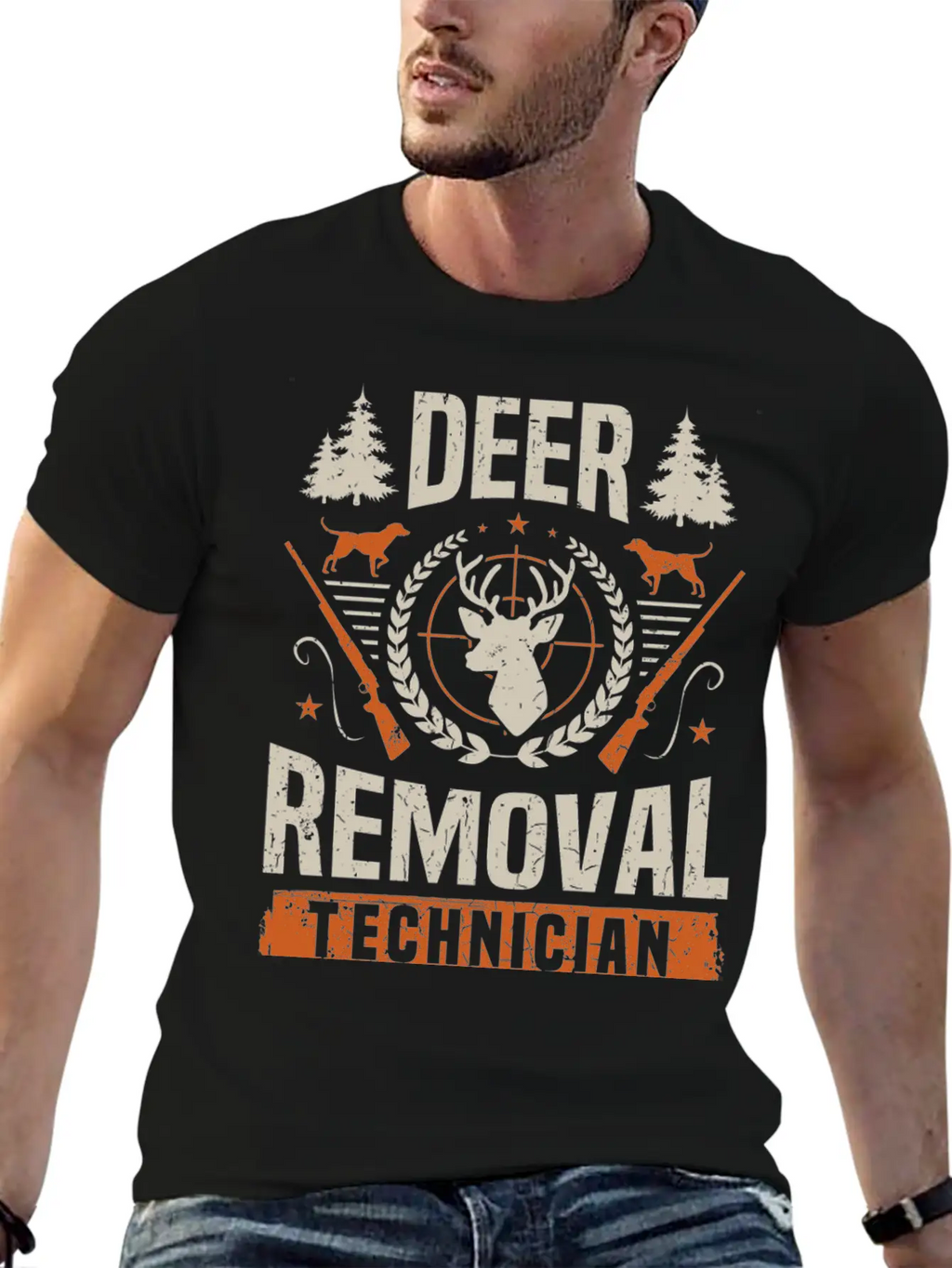 Deer Removal Technician Funny Deer Hunter Hunting Classic Cotton Tee – Unisex Comfort For Any Season