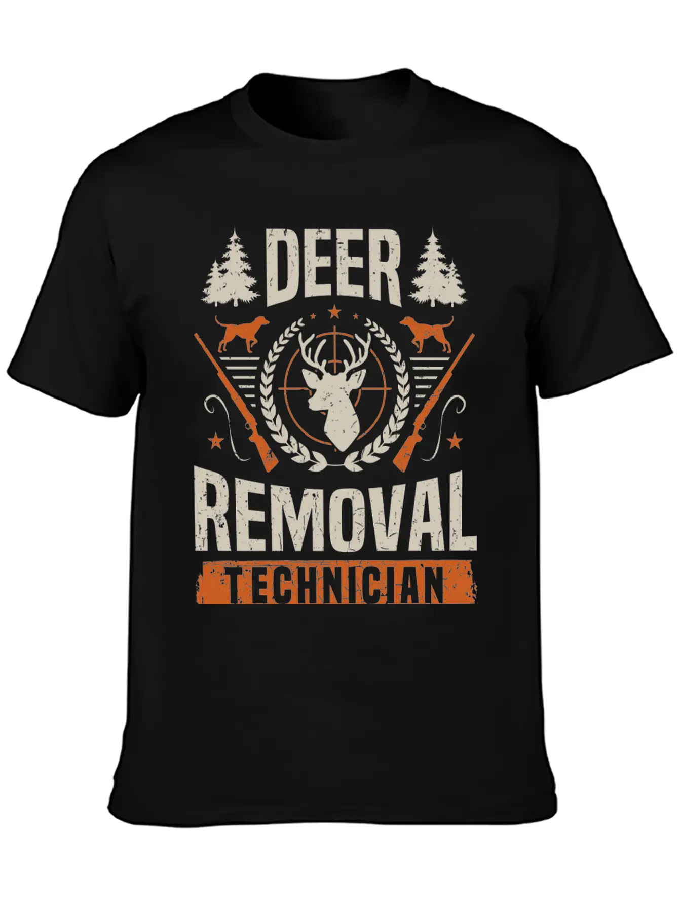 Deer Removal Technician Funny Deer Hunter Hunting Classic Cotton Tee – Unisex Comfort For Any Season