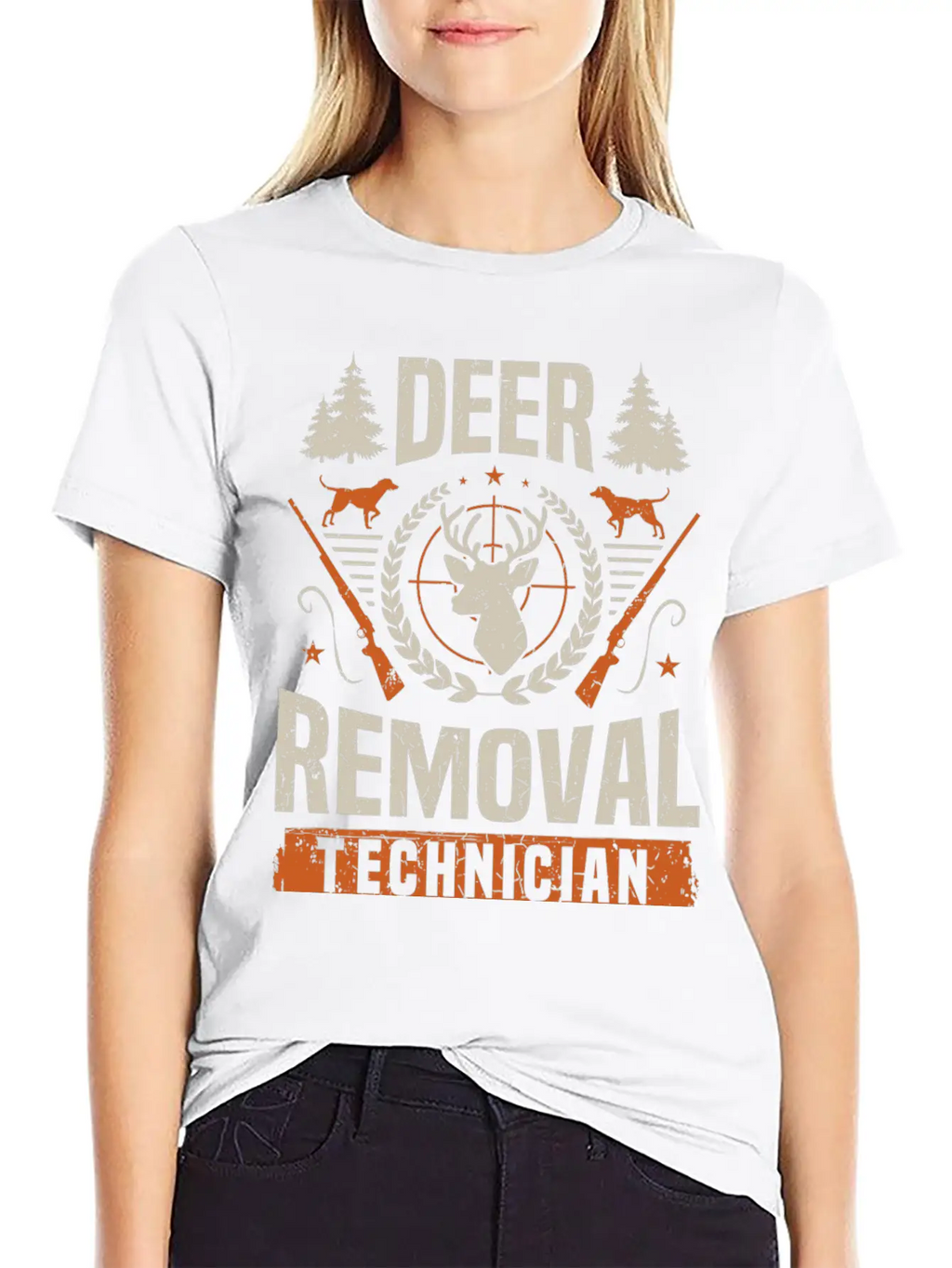 Deer Removal Technician Funny Deer Hunter Hunting Classic Cotton Tee – Unisex Comfort For Any Season
