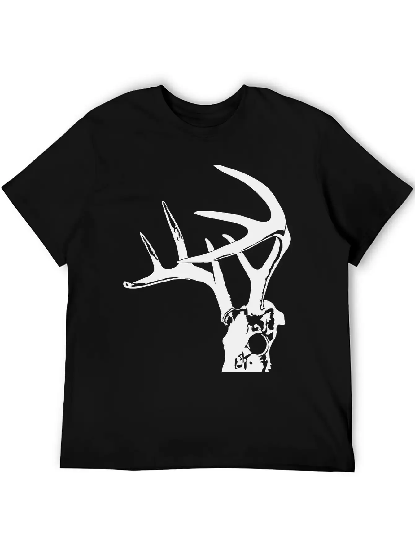 Deer Skull 2 Black Timeless Short Sleeve Tee – Comfy And Minimalist Design