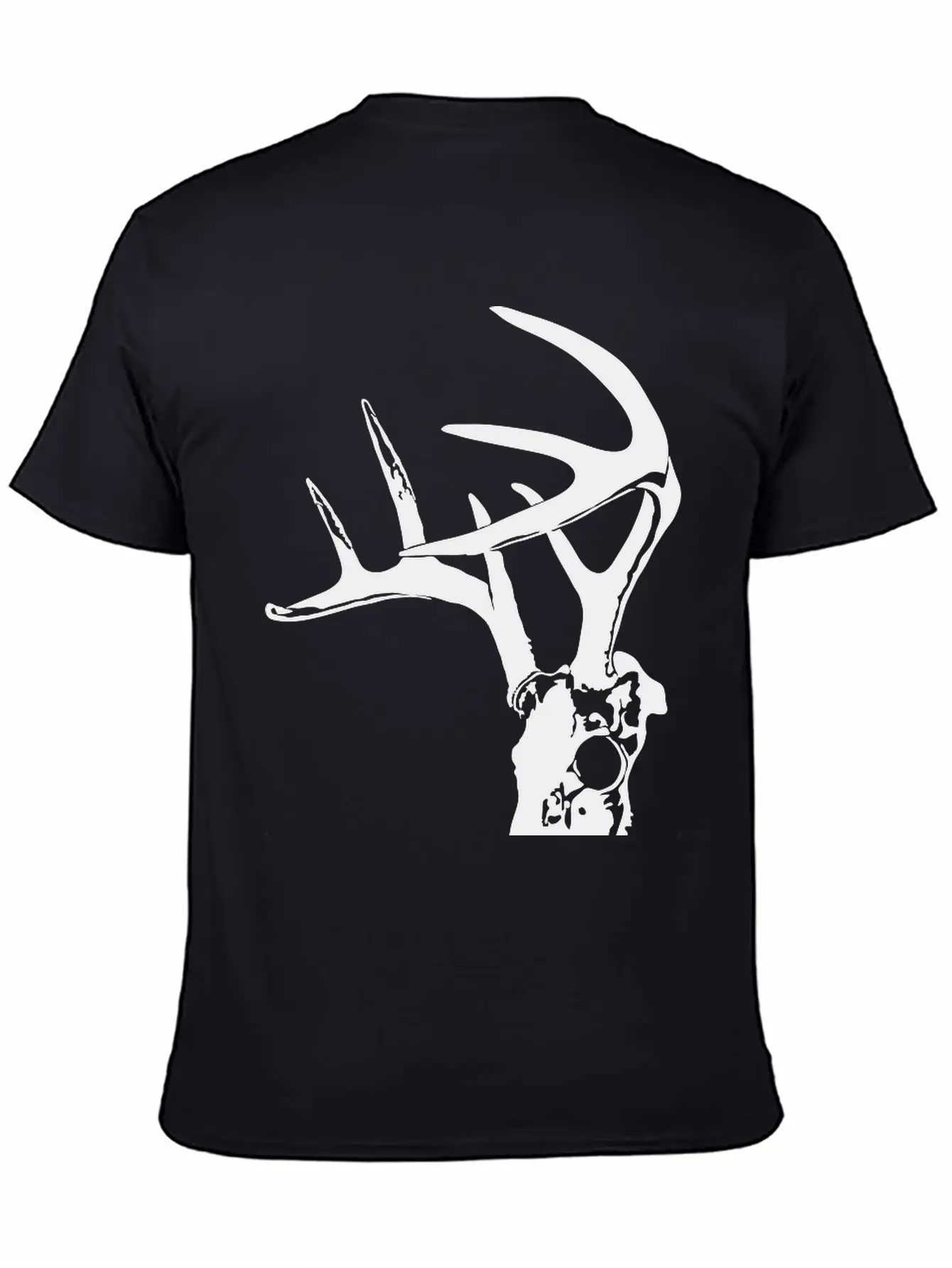 Deer Skull 2 Black Timeless Short Sleeve Tee – Comfy And Minimalist Design