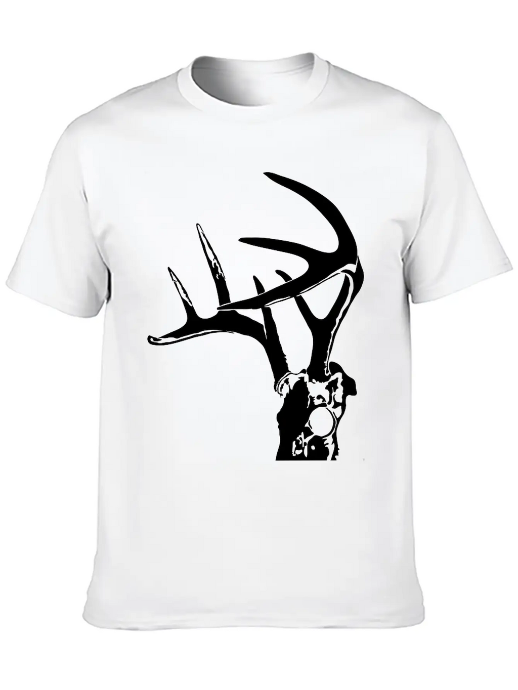 Deer Skull 2 Black Timeless Short Sleeve Tee – Comfy And Minimalist Design
