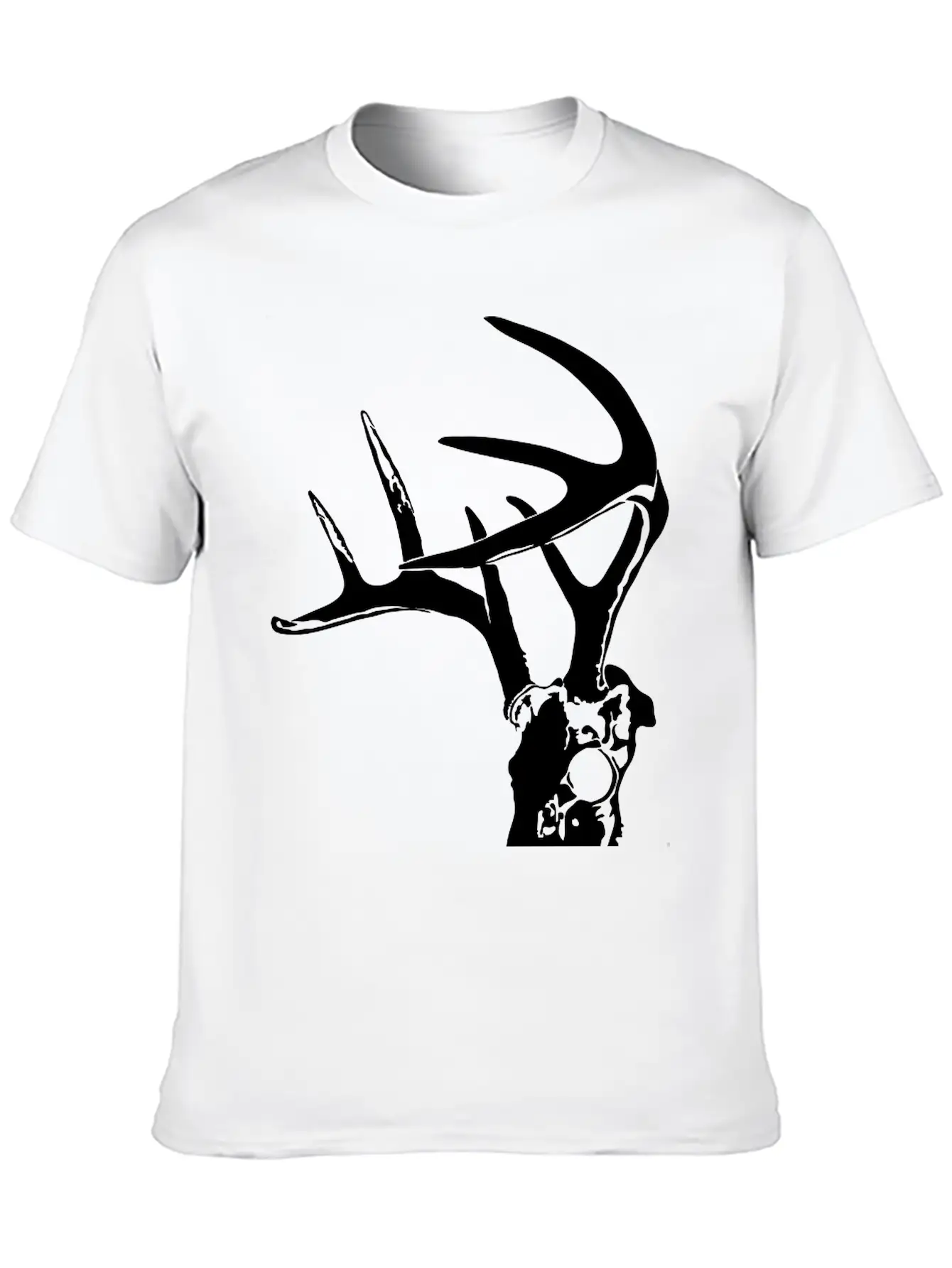 Deer Skull 2 Black Timeless Short Sleeve Tee – Comfy And Minimalist Design