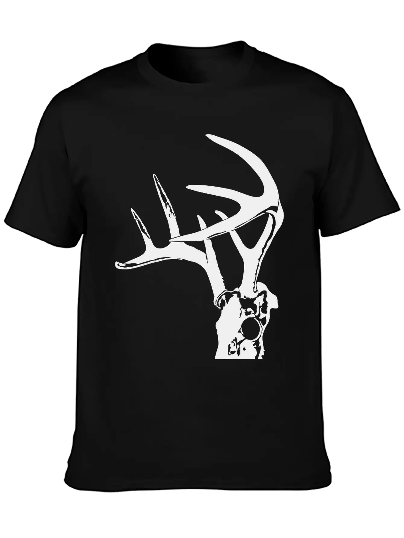 Deer Skull 2 Black Timeless Short Sleeve Tee – Comfy And Minimalist Design