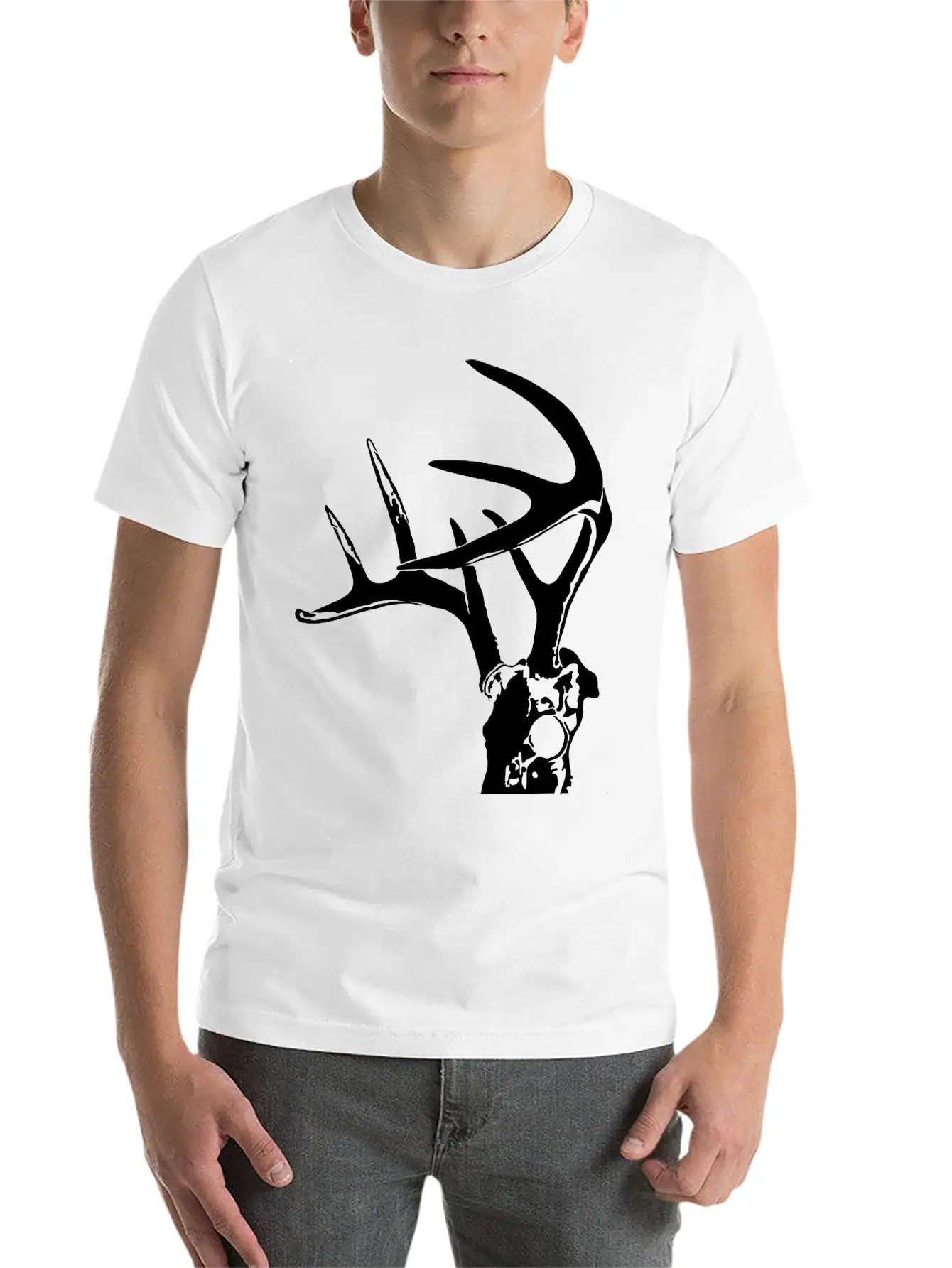 Deer Skull 2 Black Timeless Short Sleeve Tee – Comfy And Minimalist Design