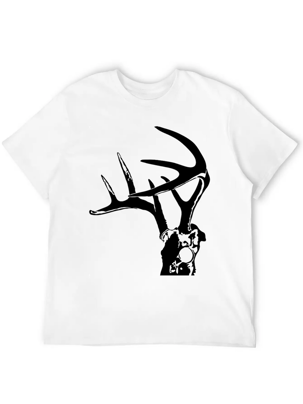 Deer Skull 2 Black Timeless Short Sleeve Tee – Comfy And Minimalist Design