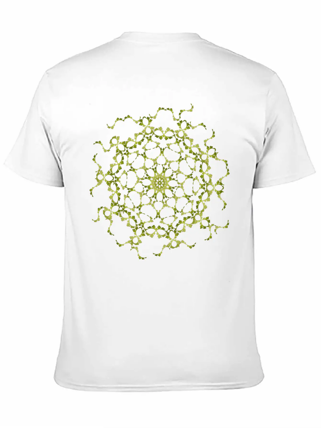 Delicate Filigree Structure Made Of Green Ornament Basic Graphic T-Shirt – Daily Comfort In Soft Cotton