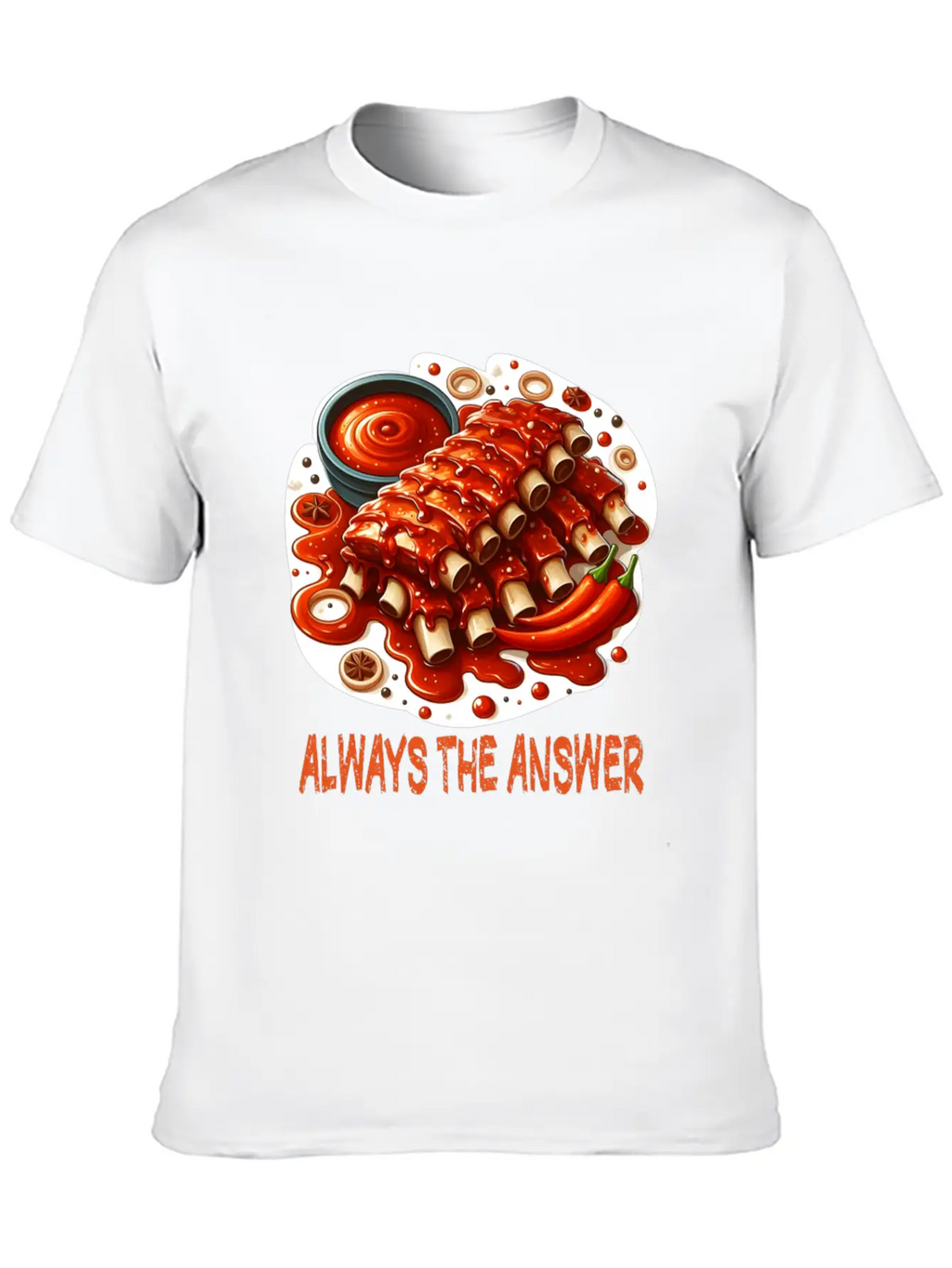 Delicious Barbecue Spare Ribs Breathable Graphic T-Shirt – Perfect For Casual Days