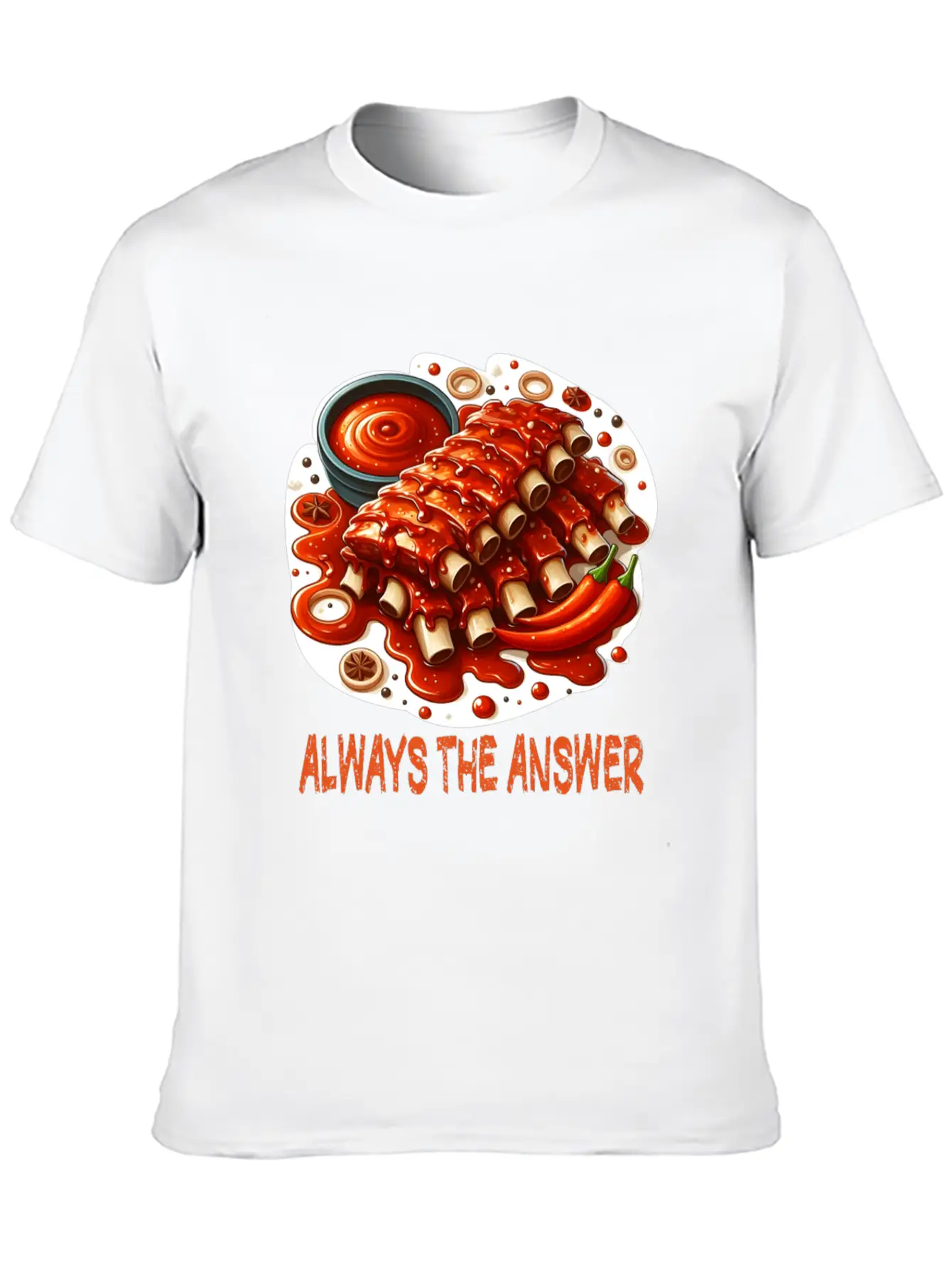 Delicious Barbecue Spare Ribs Breathable Graphic T-Shirt – Perfect For Casual Days