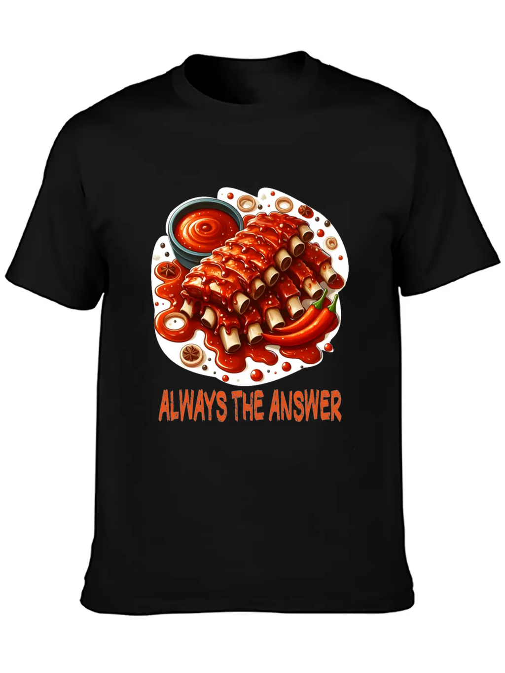 Delicious Barbecue Spare Ribs Breathable Graphic T-Shirt – Perfect For Casual Days