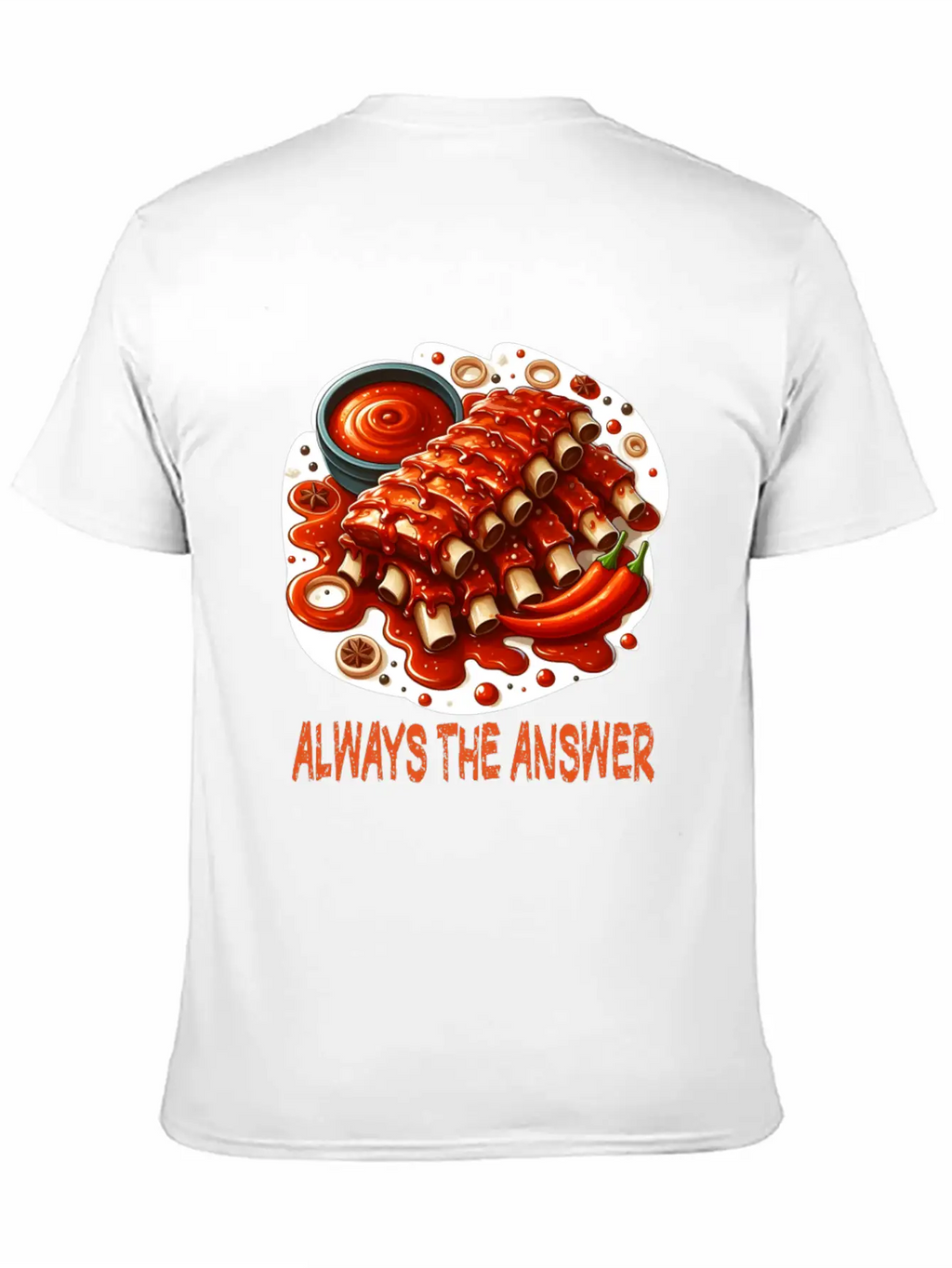 Delicious Barbecue Spare Ribs Breathable Graphic T-Shirt – Perfect For Casual Days