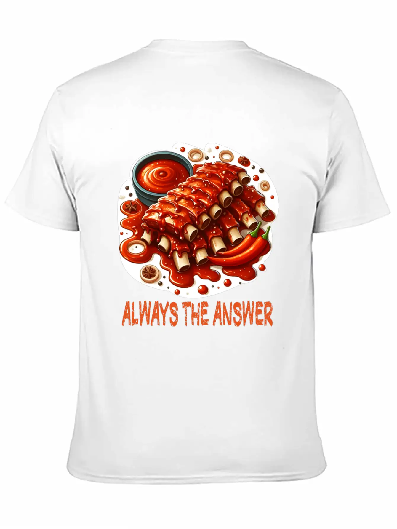 Delicious Barbecue Spare Ribs Breathable Graphic T-Shirt – Perfect For Casual Days