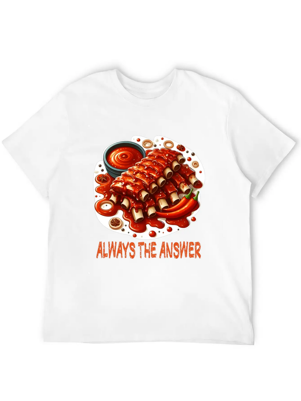 Delicious Barbecue Spare Ribs Breathable Graphic T-Shirt – Perfect For Casual Days