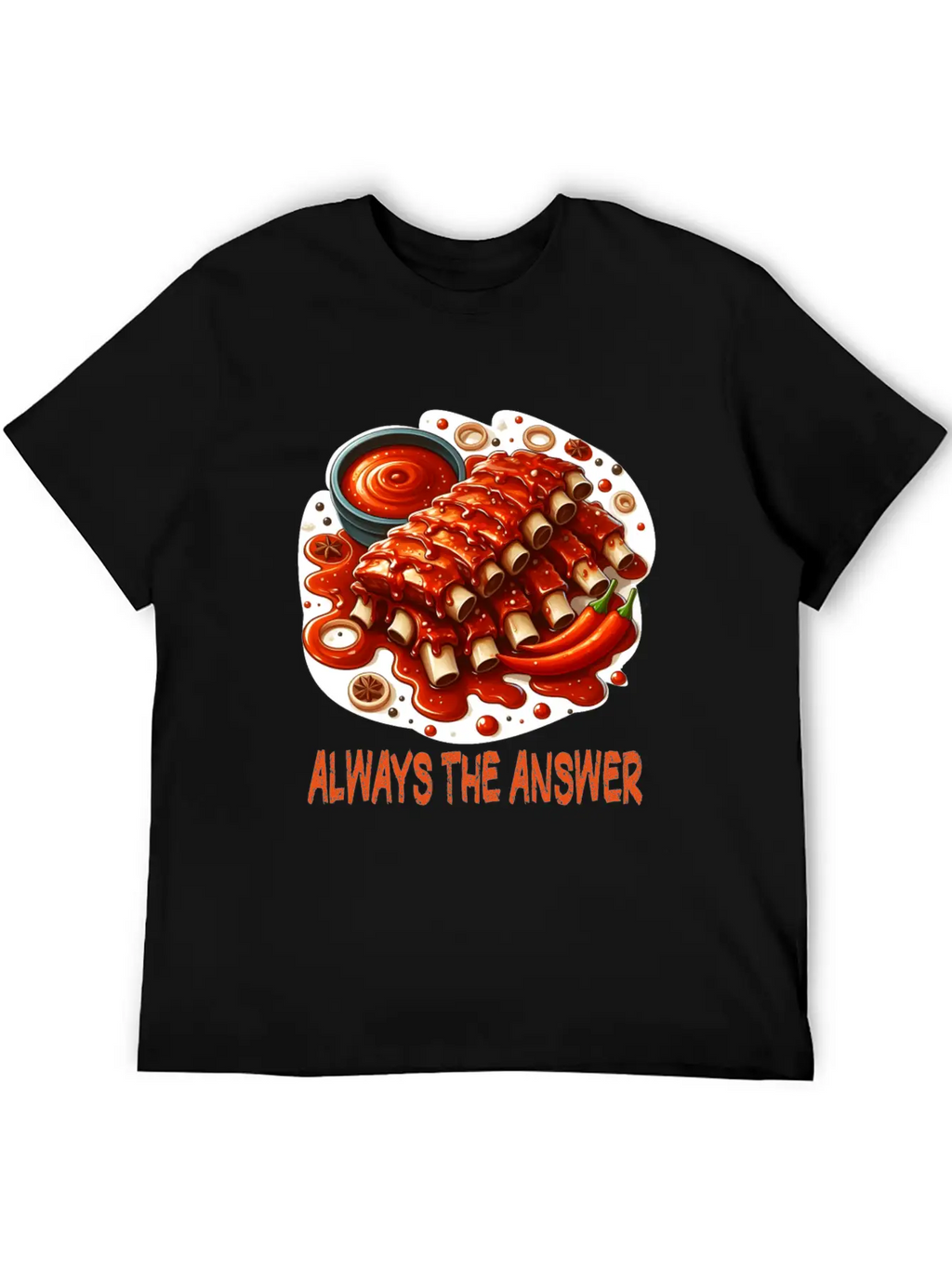 Delicious Barbecue Spare Ribs Breathable Graphic T-Shirt – Perfect For Casual Days