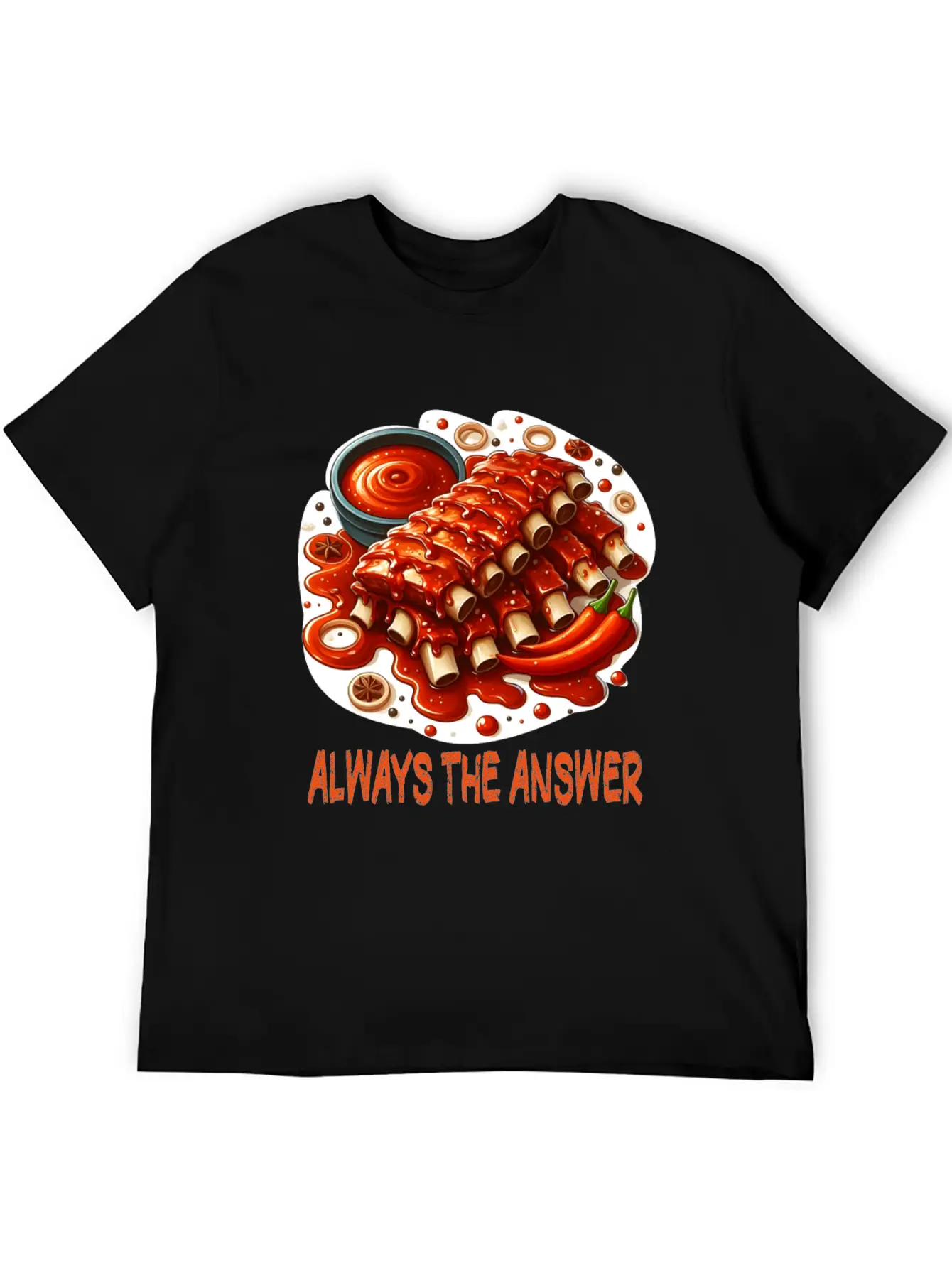 Delicious Barbecue Spare Ribs Breathable Graphic T-Shirt – Perfect For Casual Days