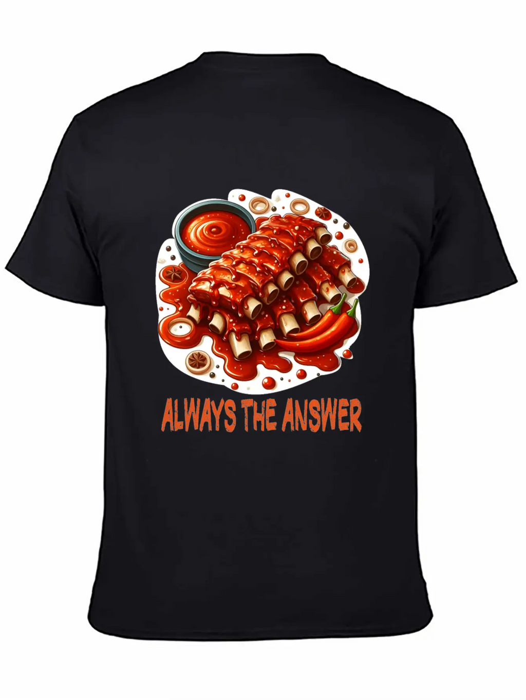 Delicious Barbecue Spare Ribs Breathable Graphic T-Shirt – Perfect For Casual Days