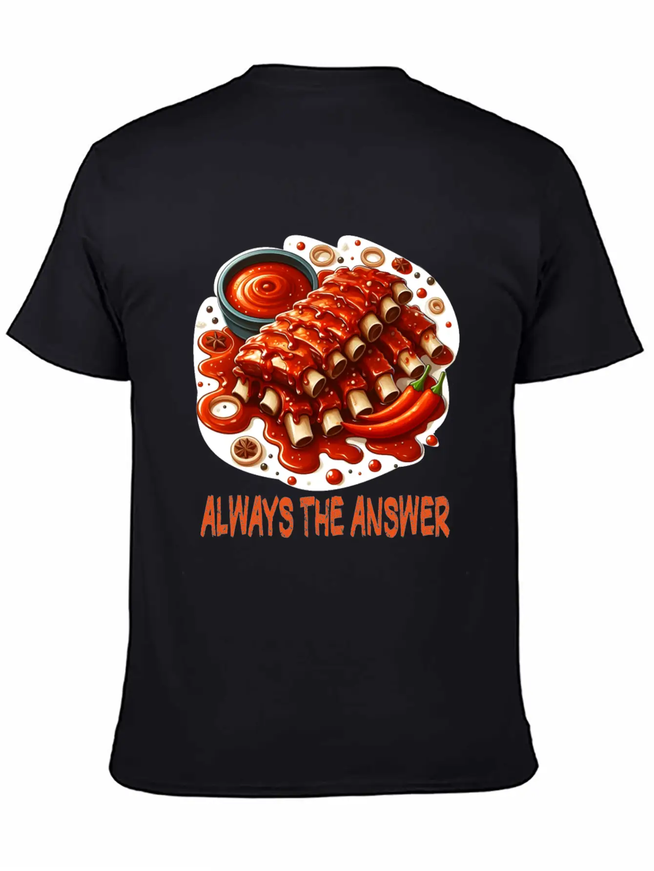 Delicious Barbecue Spare Ribs Breathable Graphic T-Shirt – Perfect For Casual Days
