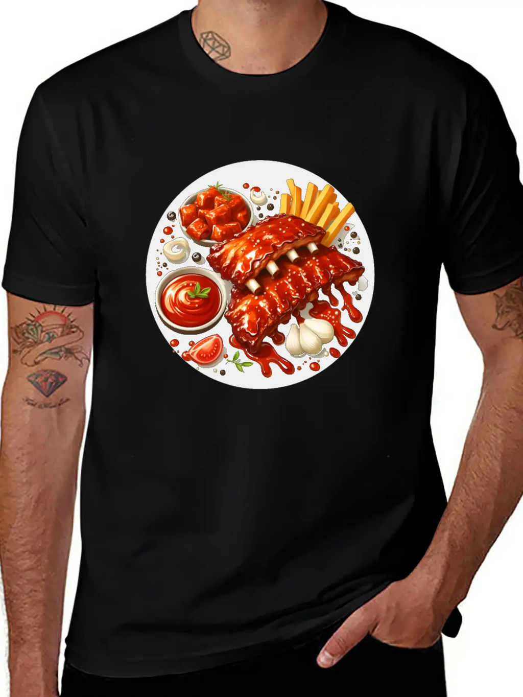 Delicious Barbecue Spare Ribs Timeless Short Sleeve Tee – Comfy And Minimalist Design