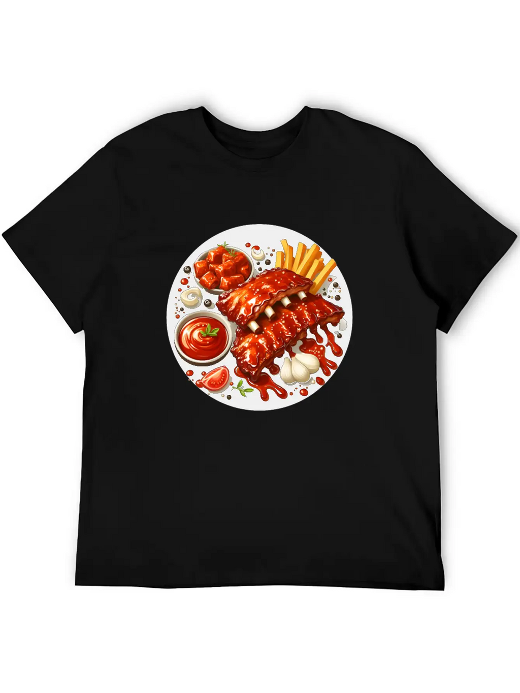 Delicious Barbecue Spare Ribs Timeless Short Sleeve Tee – Comfy And Minimalist Design