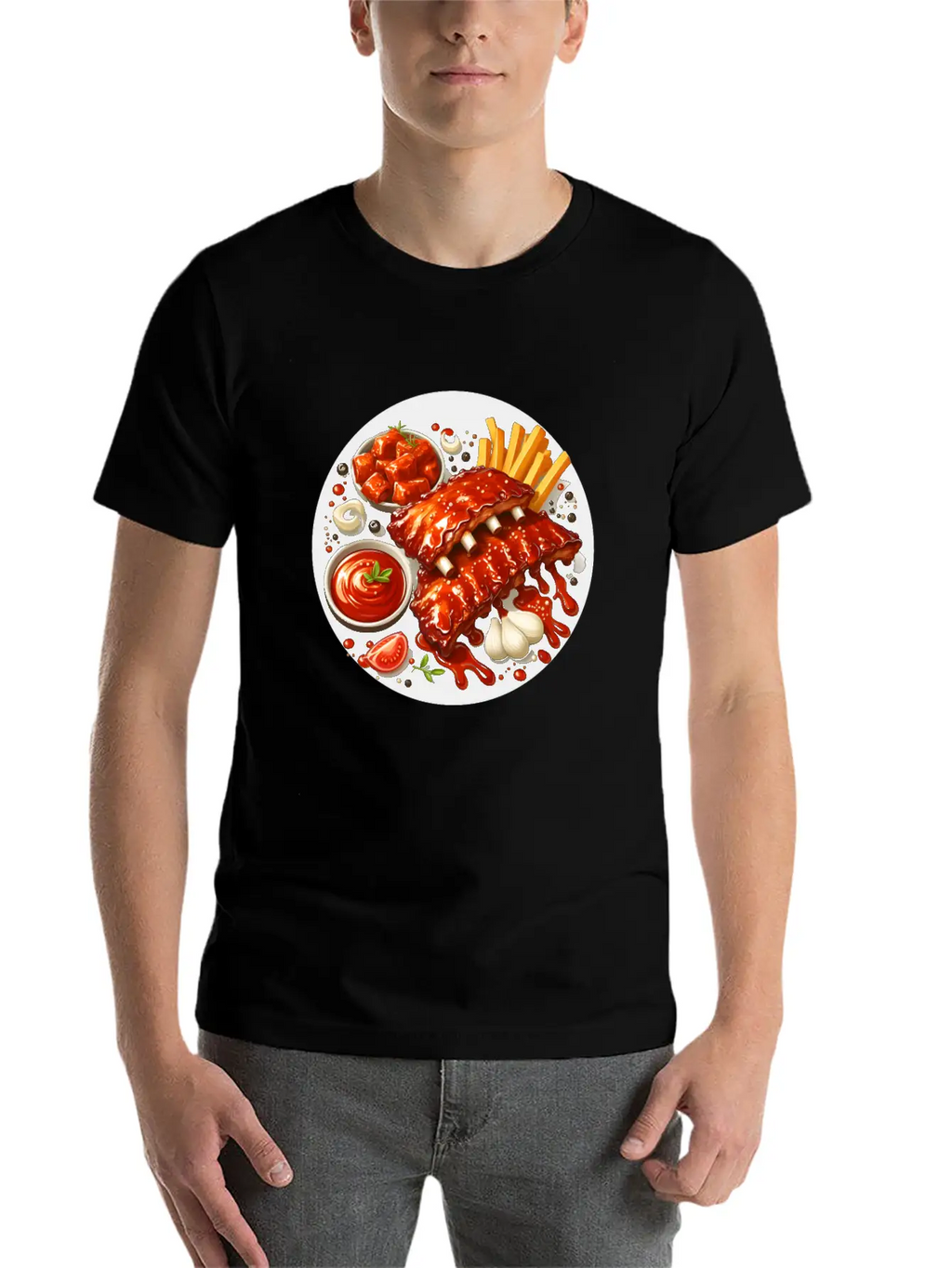 Delicious Barbecue Spare Ribs Timeless Short Sleeve Tee – Comfy And Minimalist Design