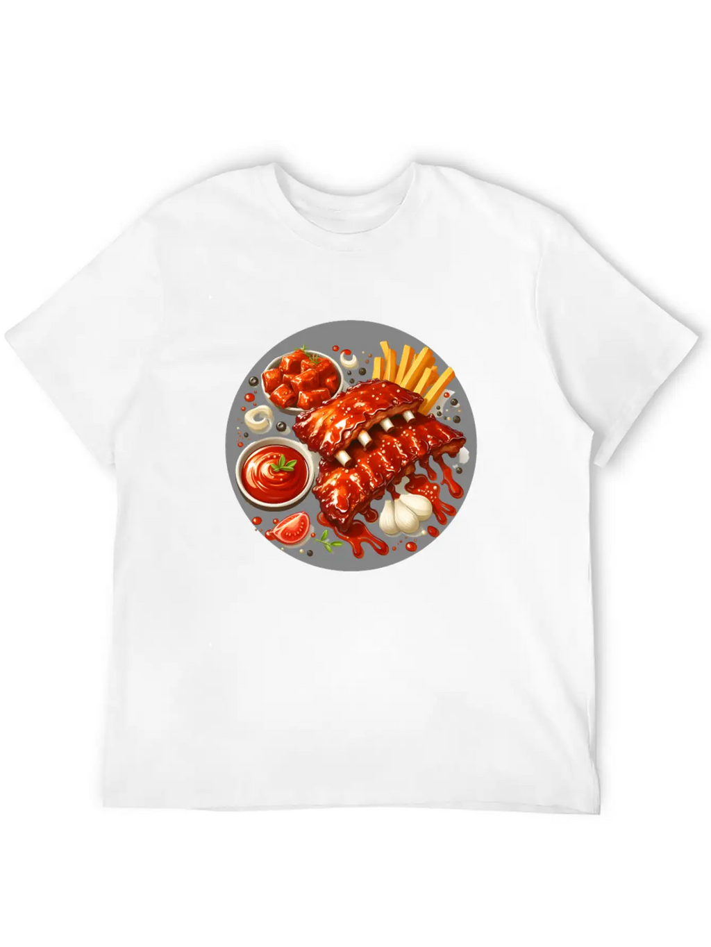 Delicious Barbecue Spare Ribs Timeless Short Sleeve Tee – Comfy And Minimalist Design