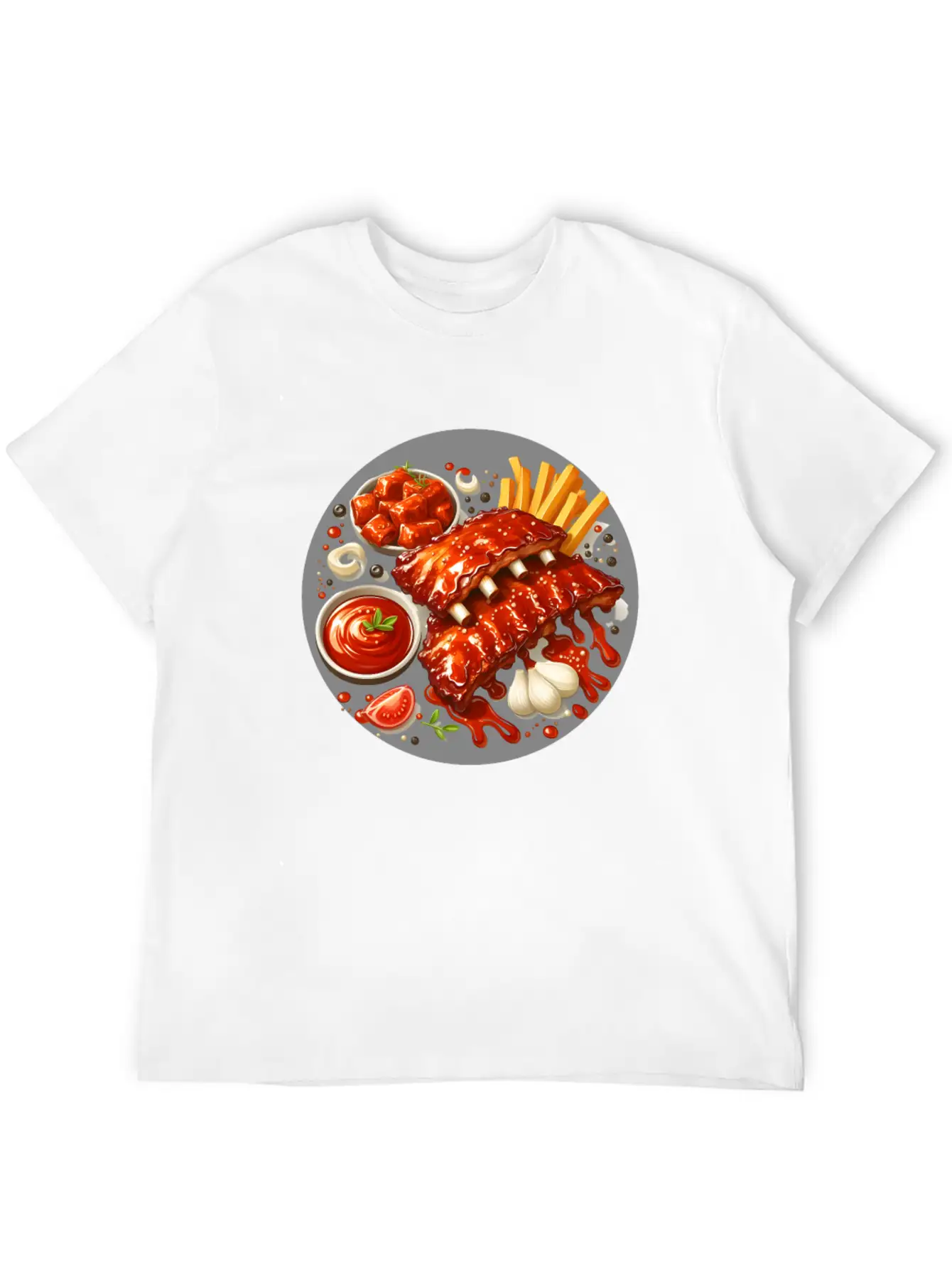 Delicious Barbecue Spare Ribs Timeless Short Sleeve Tee – Comfy And Minimalist Design