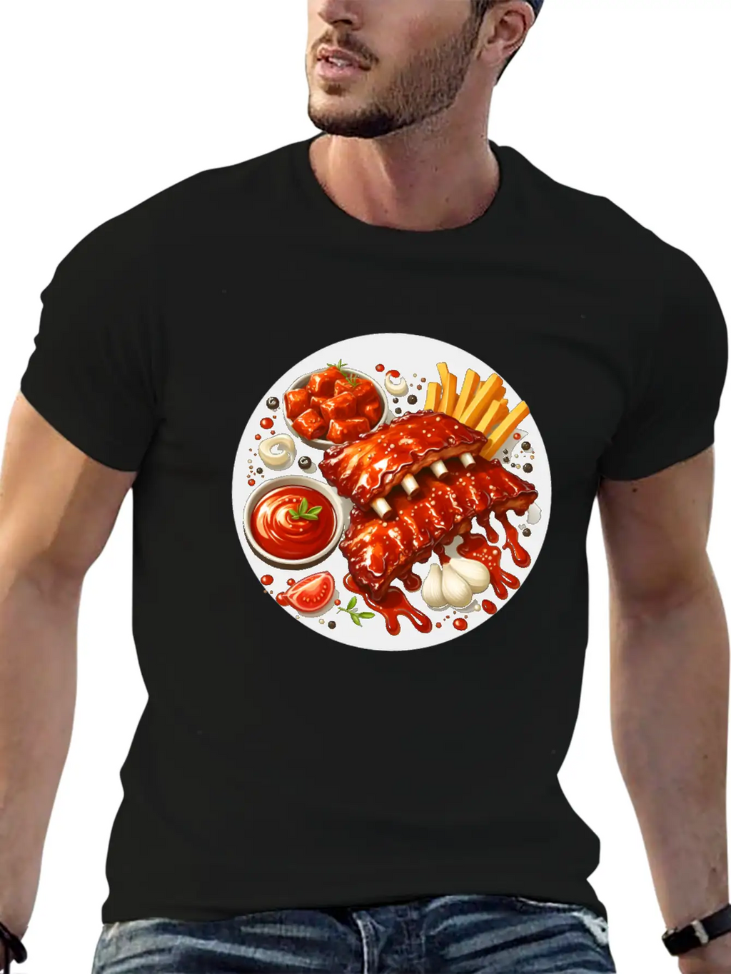 Delicious Barbecue Spare Ribs Timeless Short Sleeve Tee – Comfy And Minimalist Design