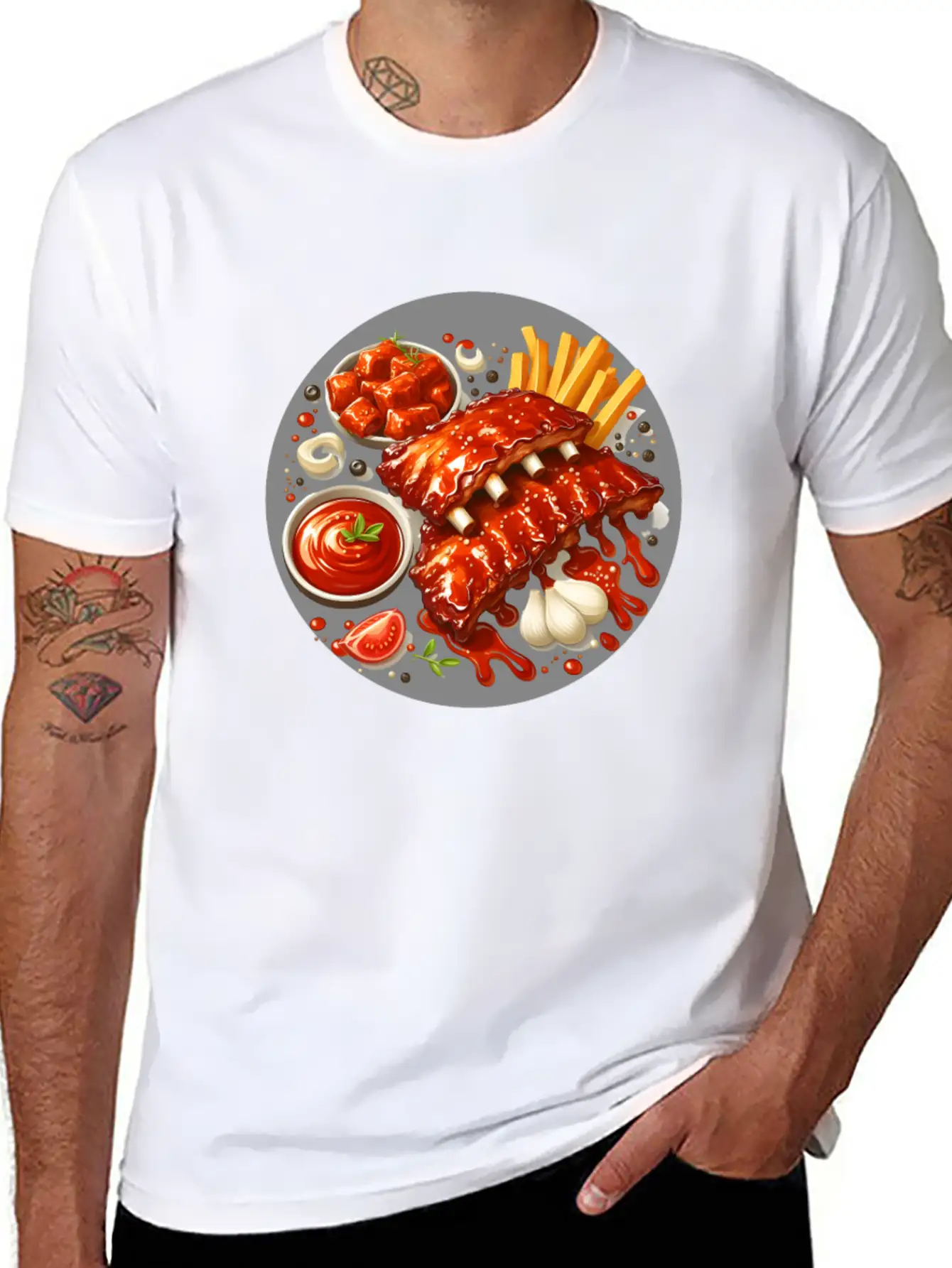 Delicious Barbecue Spare Ribs Timeless Short Sleeve Tee – Comfy And Minimalist Design