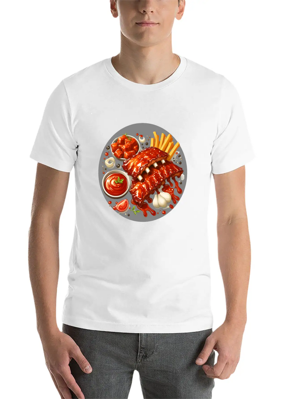 Delicious Barbecue Spare Ribs Timeless Short Sleeve Tee – Comfy And Minimalist Design