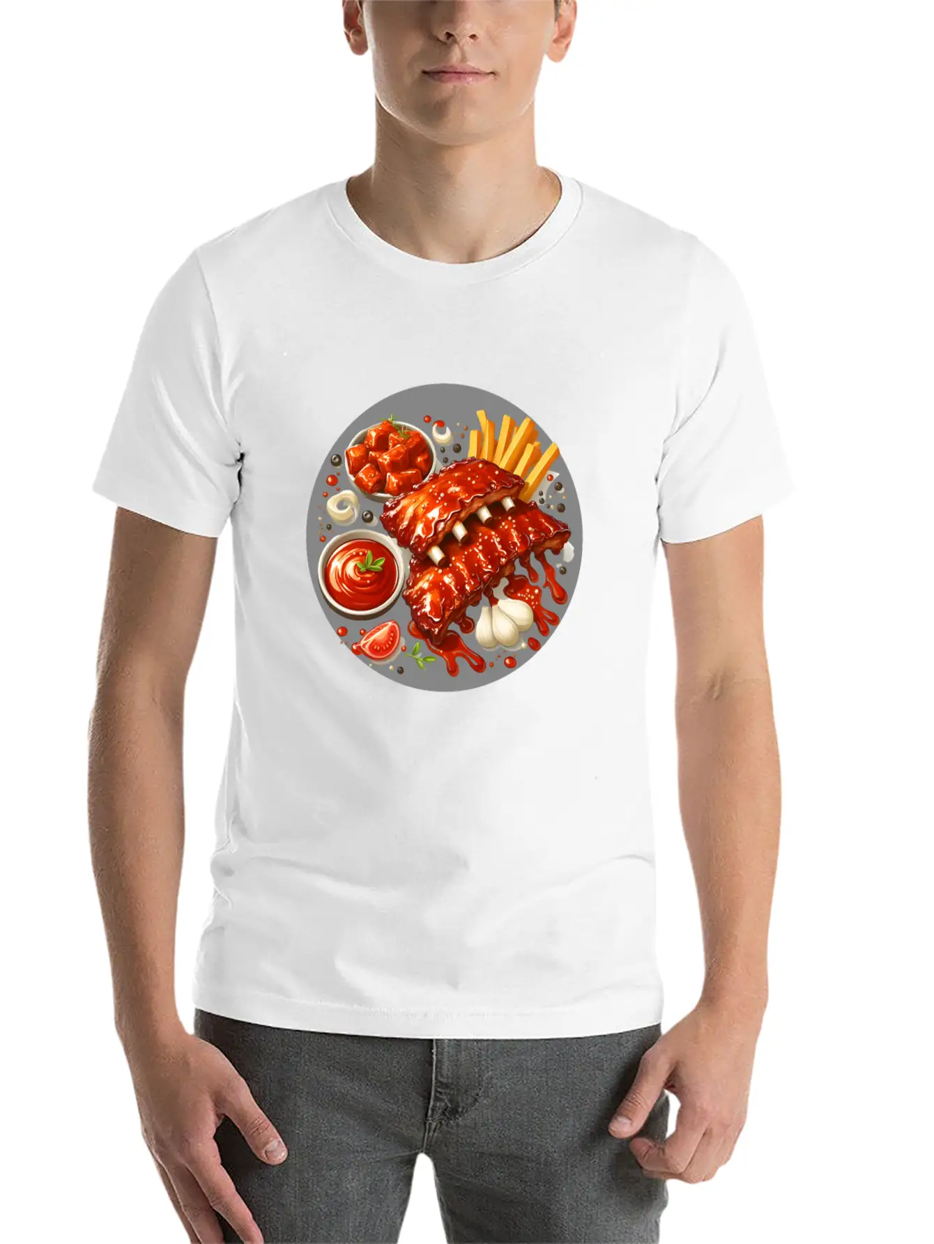 Delicious Barbecue Spare Ribs Timeless Short Sleeve Tee – Comfy And Minimalist Design