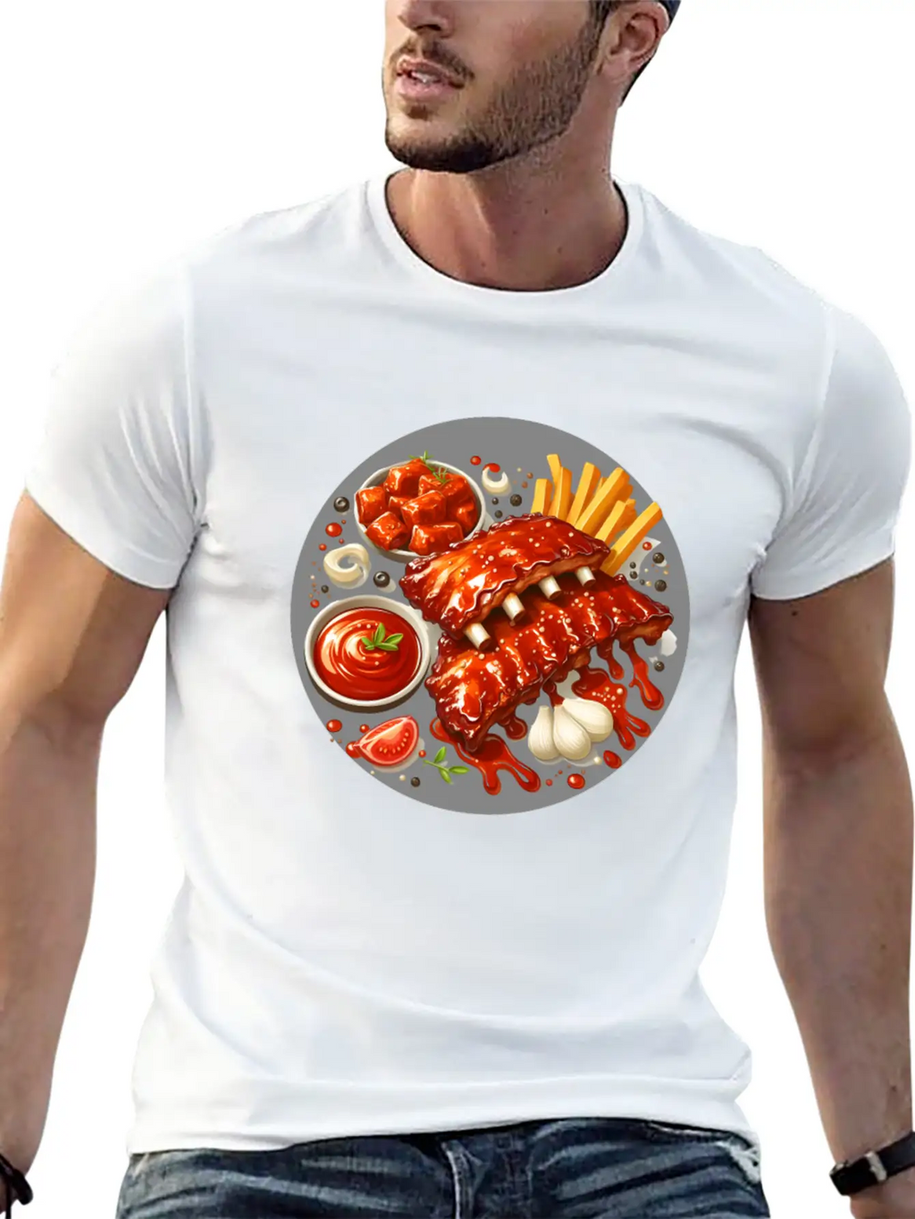Delicious Barbecue Spare Ribs Timeless Short Sleeve Tee – Comfy And Minimalist Design