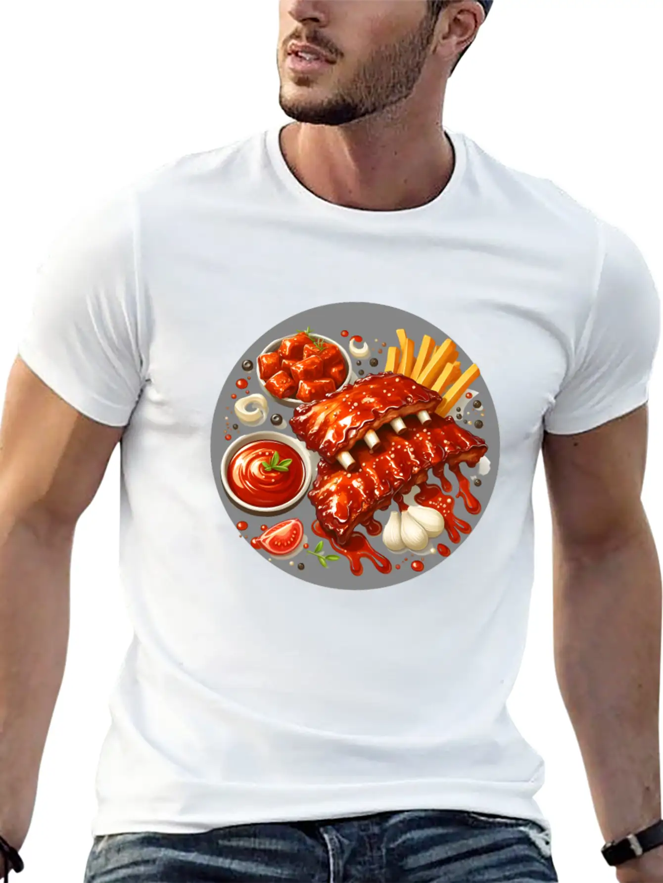 Delicious Barbecue Spare Ribs Timeless Short Sleeve Tee – Comfy And Minimalist Design